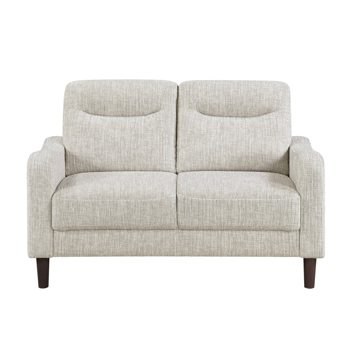 Classic Modern Loveseat Sofa with Chenille Fabric and Sturdy Solid Wood Frame