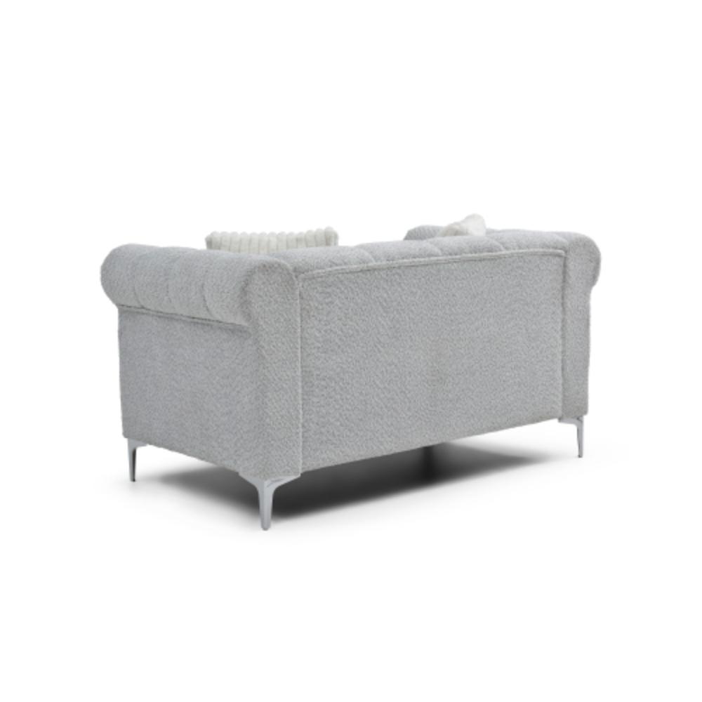 Elegant Loveseat with Metallic Leg Detailing