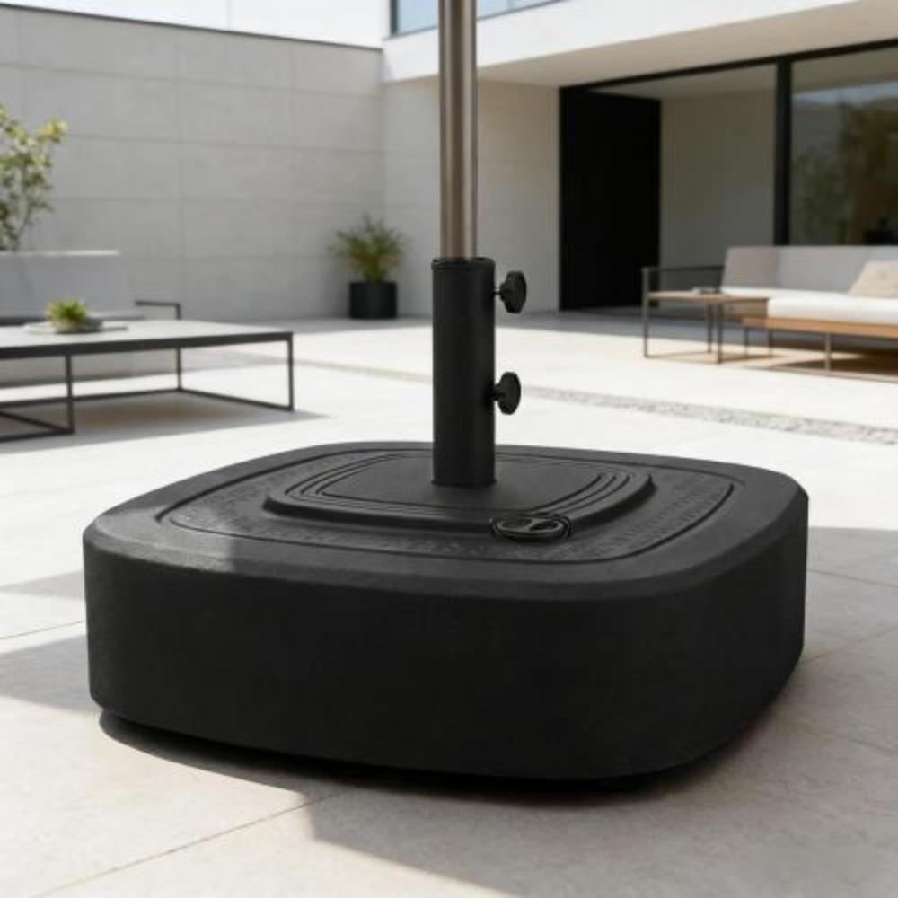 Square Patio Umbrella Stand with Adjustable Pole Knobs