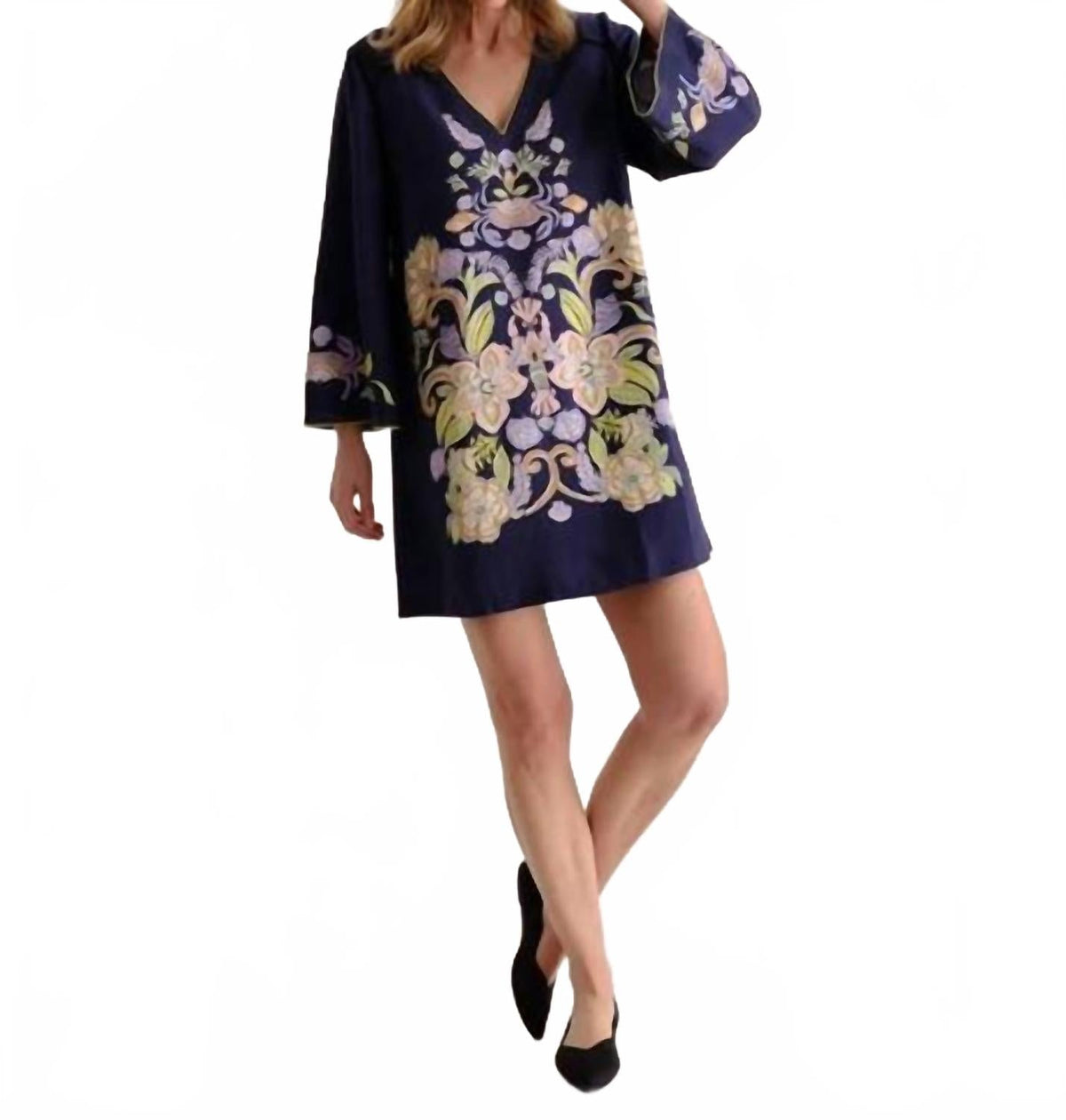 Folly Dress In Mariner's Bloom