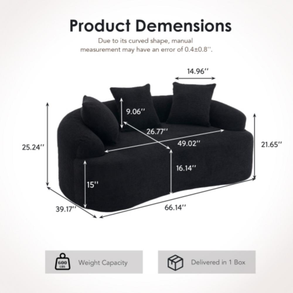 Modern Boneless Chenille Couch with Cozy Seating