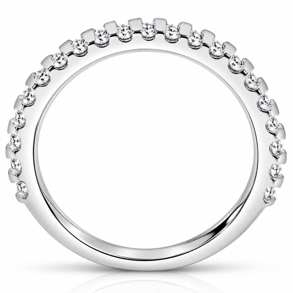1 ct Diamond Wedding Ring 14k White Gold Womens Anniversary Stackable Jewelry Size Selectable