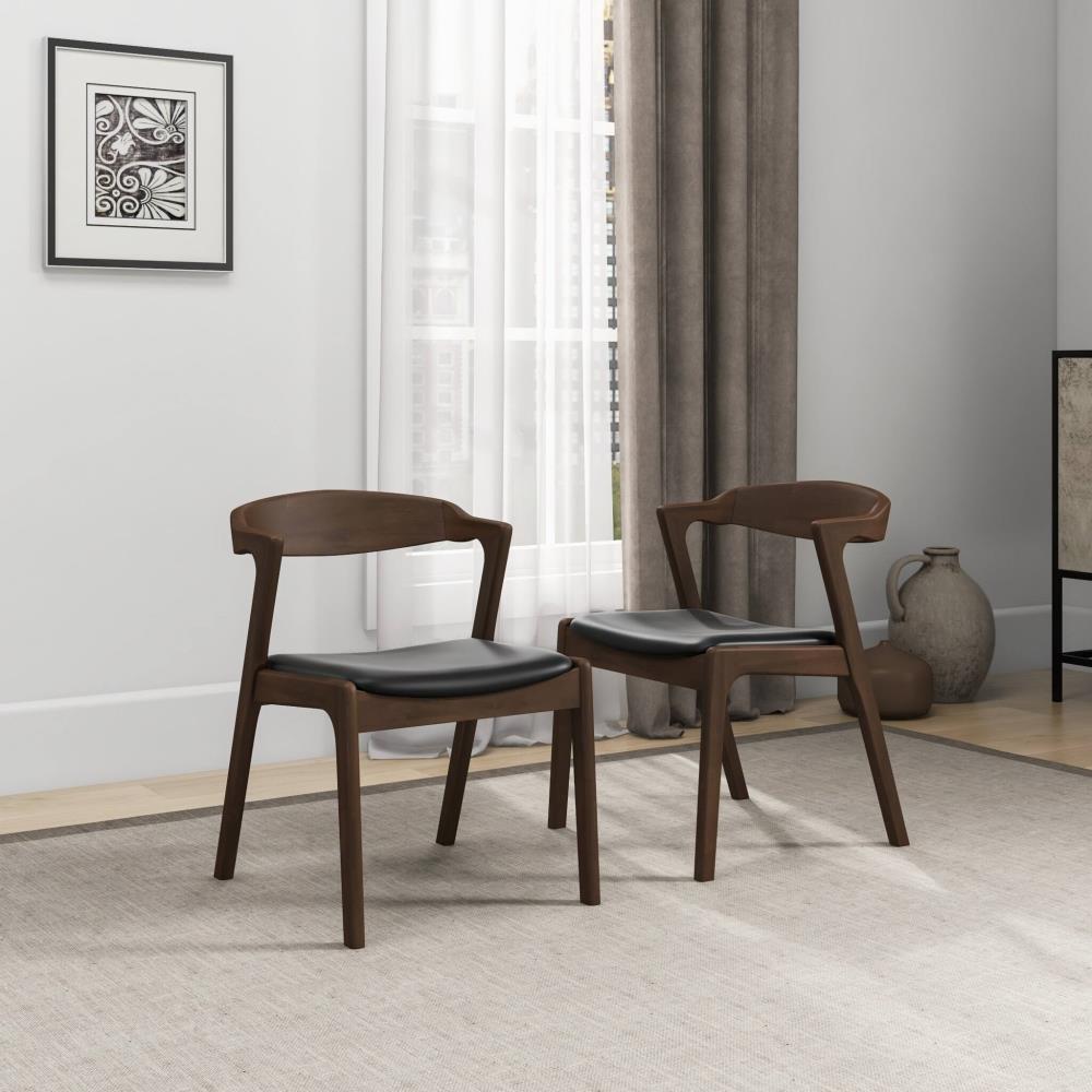 Modern Upholstered Chairs with Wooden Legs