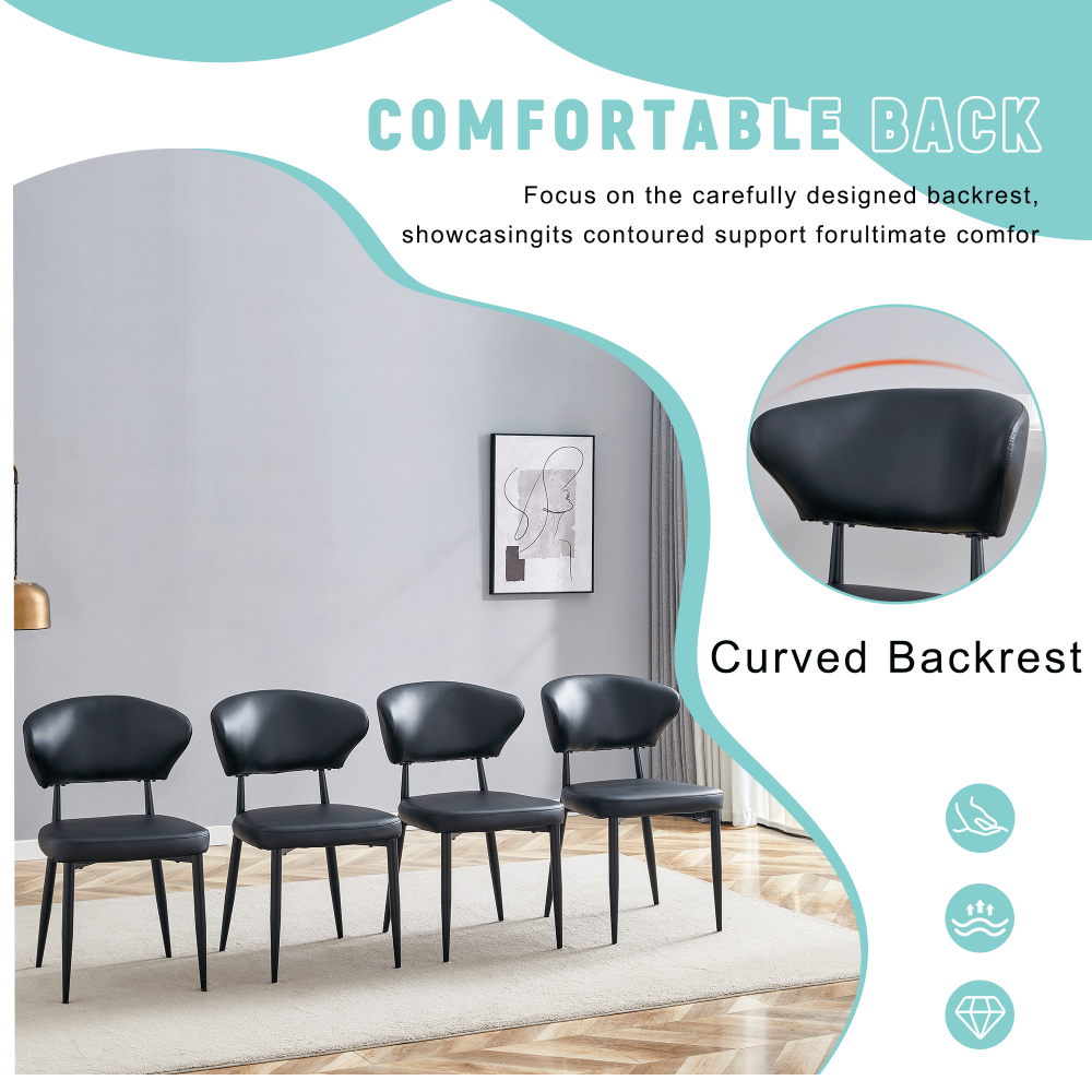 Contemporary Curved Back Side Chairs