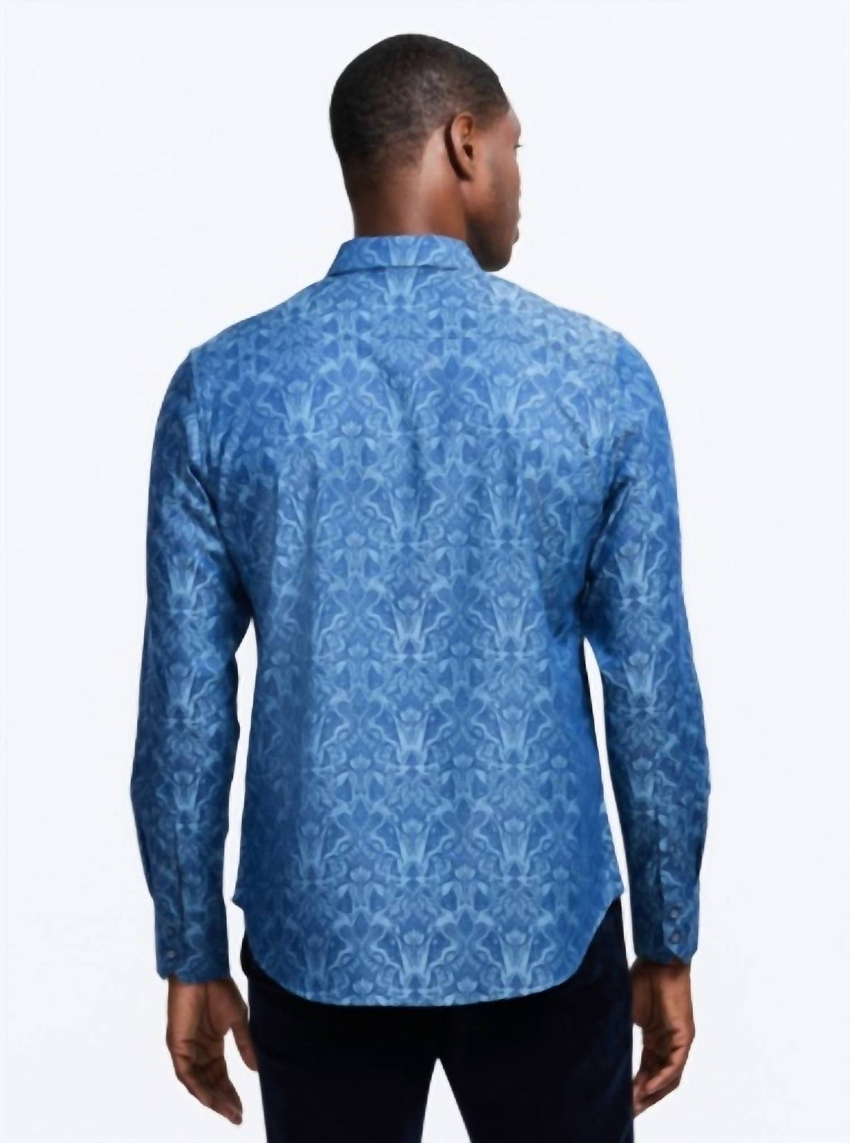 Highland Long Sleeves Woven Shirt In Dark Blue