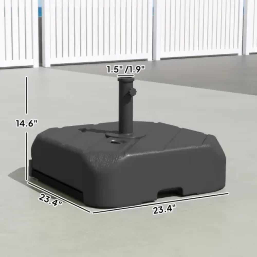 Fillable Outdoor Umbrella Stand with 158 lb Sand Capacity