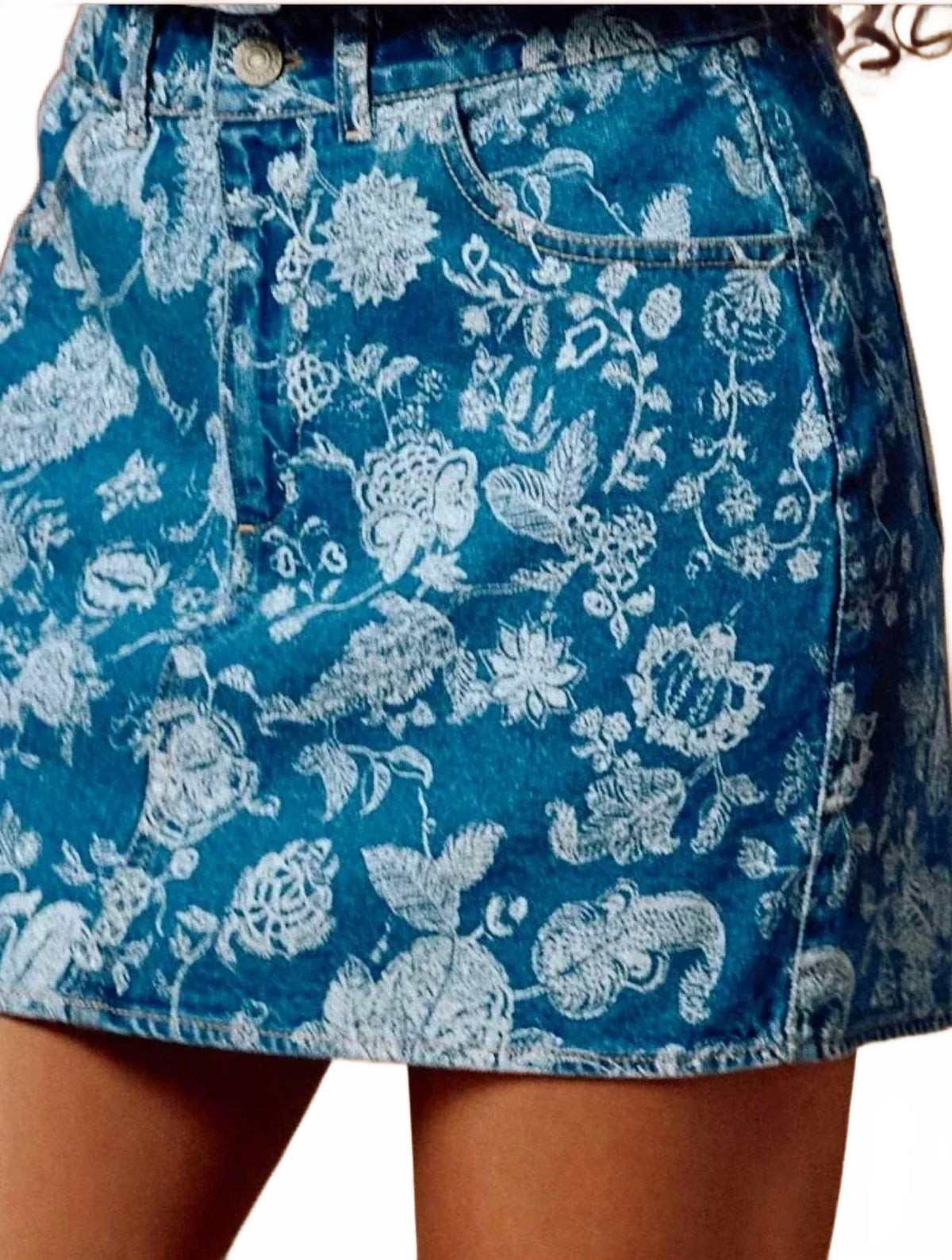 Stevie Mini Skirt In Bois Laser Print