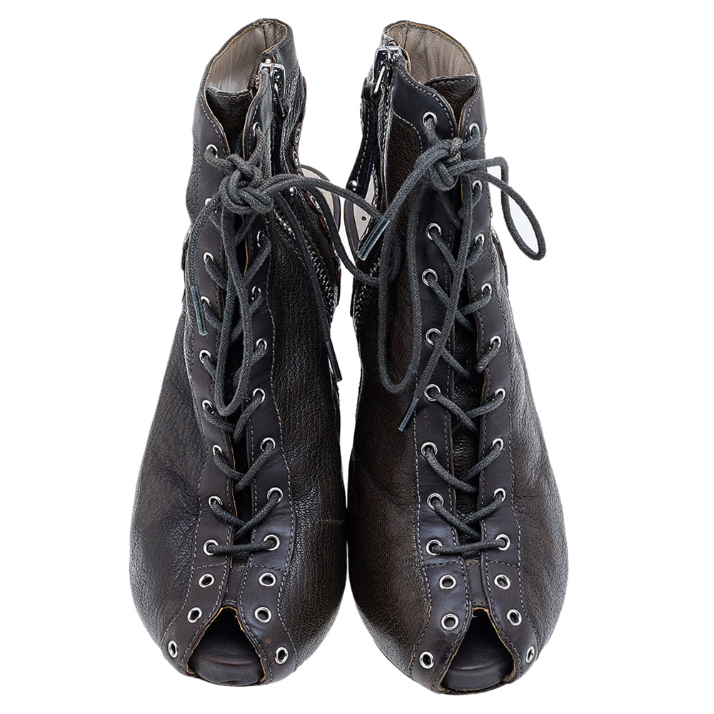 Marc by Marc Jacobs Brown Leather Wedge Booties Size 36