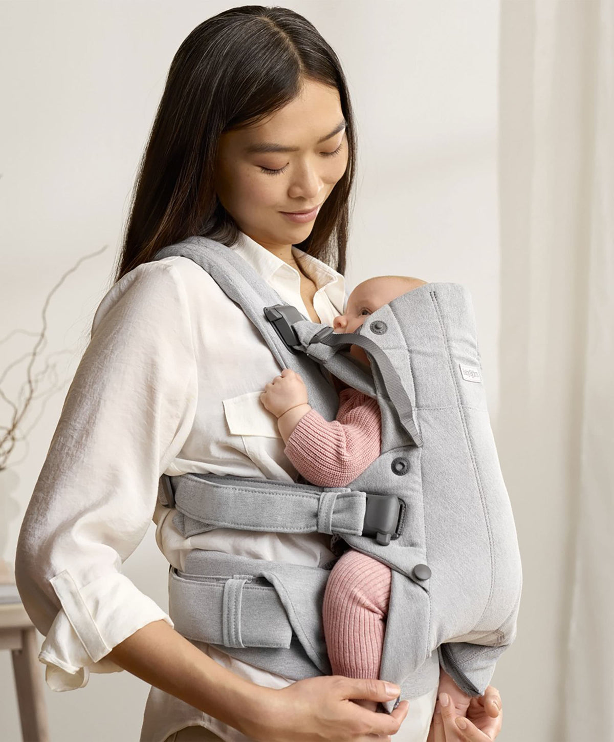 BabyBjörn Baby Carrier Harmony Woven Melange - Light Grey