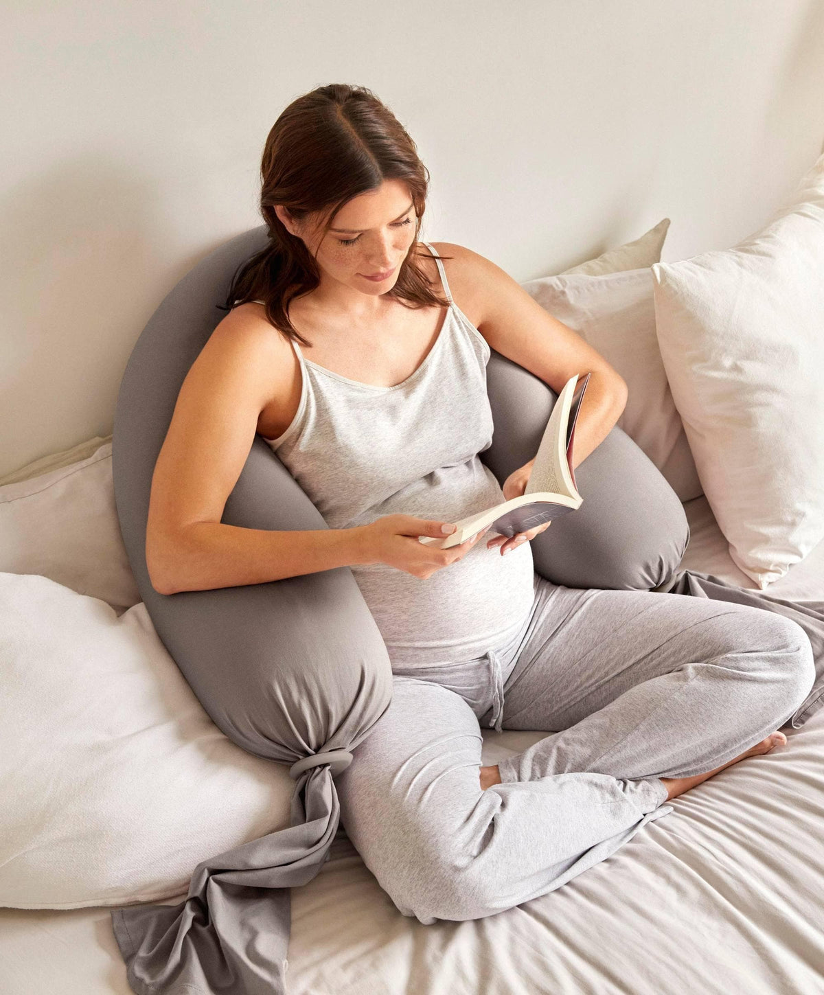 bbhugme Pregnancy Pillow Kit - Stone