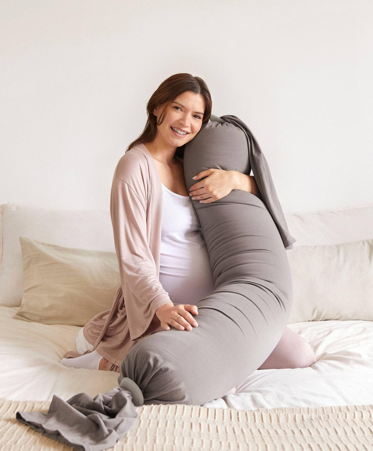 bbhugme Pregnancy Pillow Kit - Stone