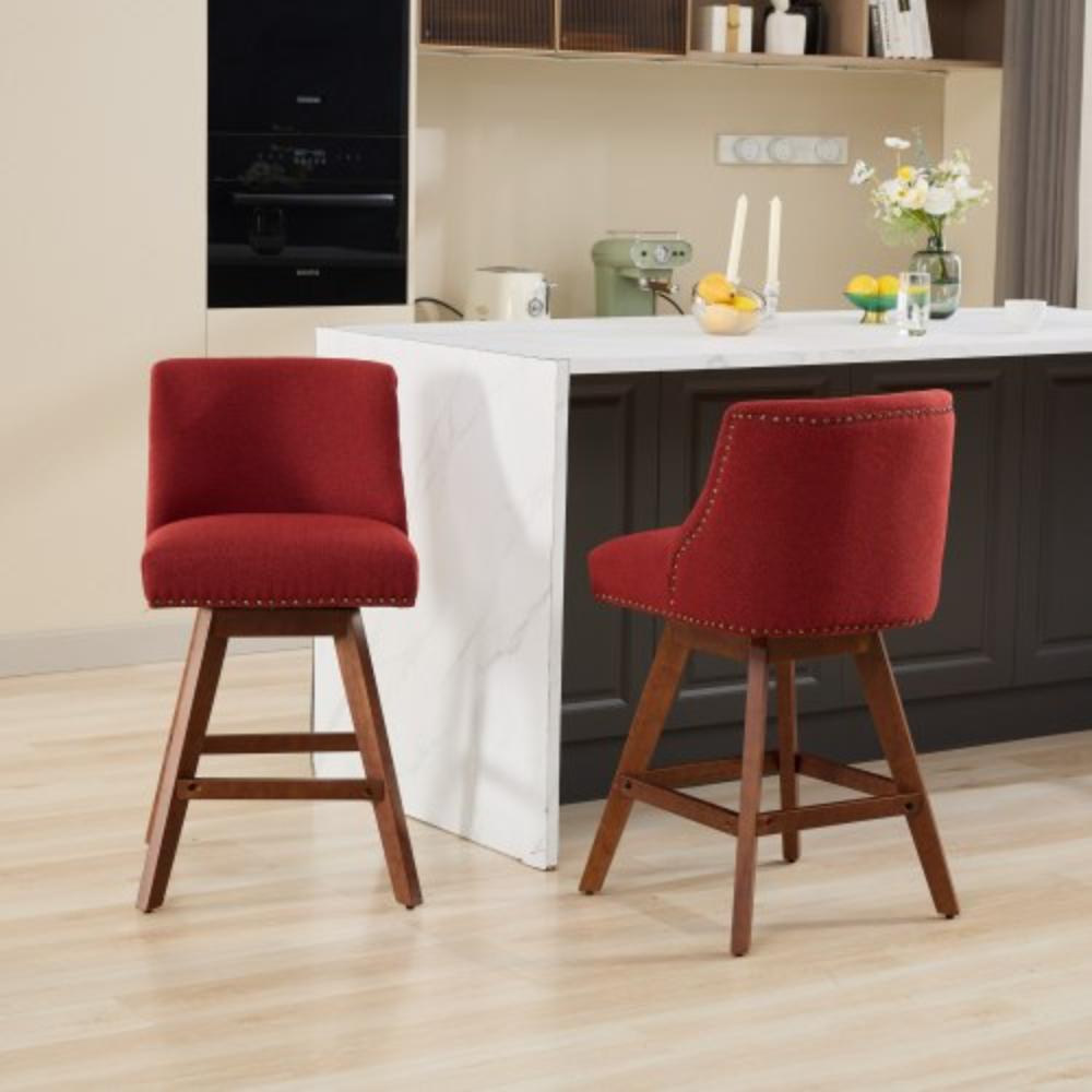 Counter Height Stools with Cushioned Backrests