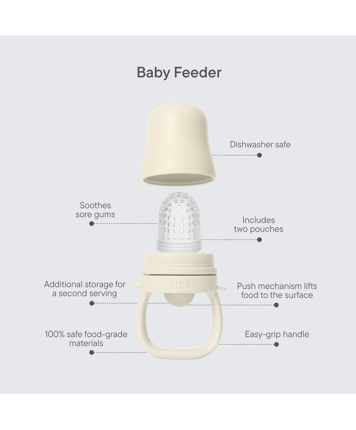 BIBS Baby Feeder & Tray Bundle - Sage