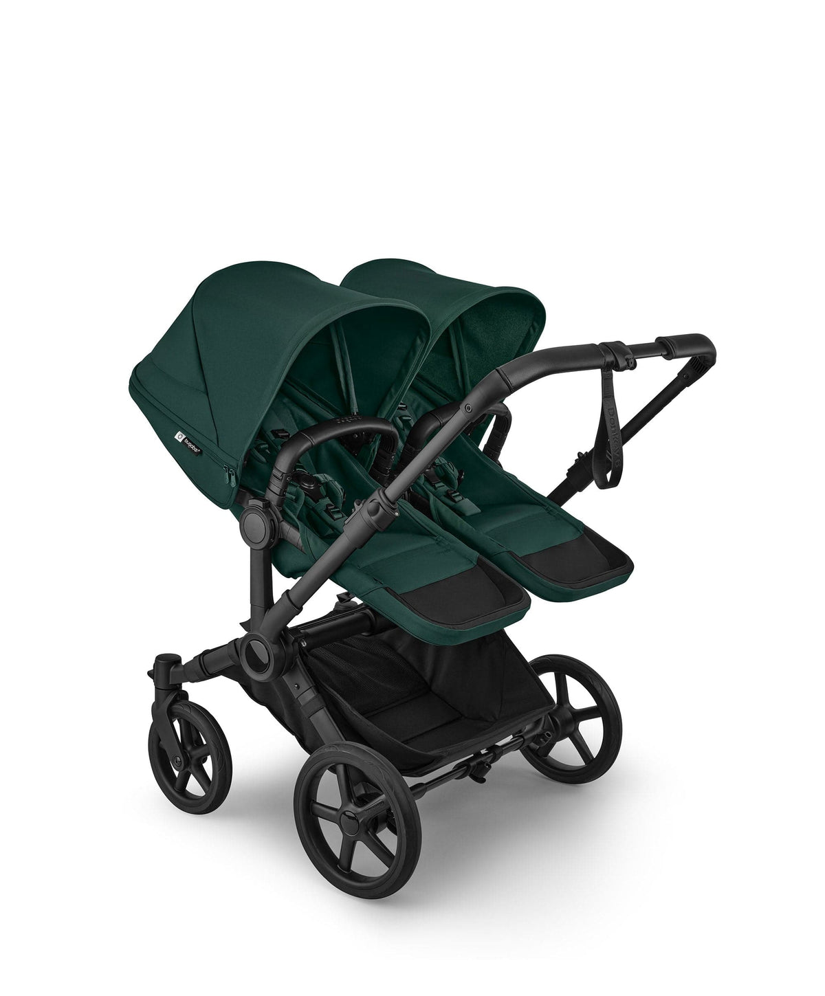 Bugaboo Donkey 6 Double Ultimate Pushchair Bundle With Cybex Cloud T i-Size Rotating Baby Car Seat & Base (8 Pieces) - Fern Green