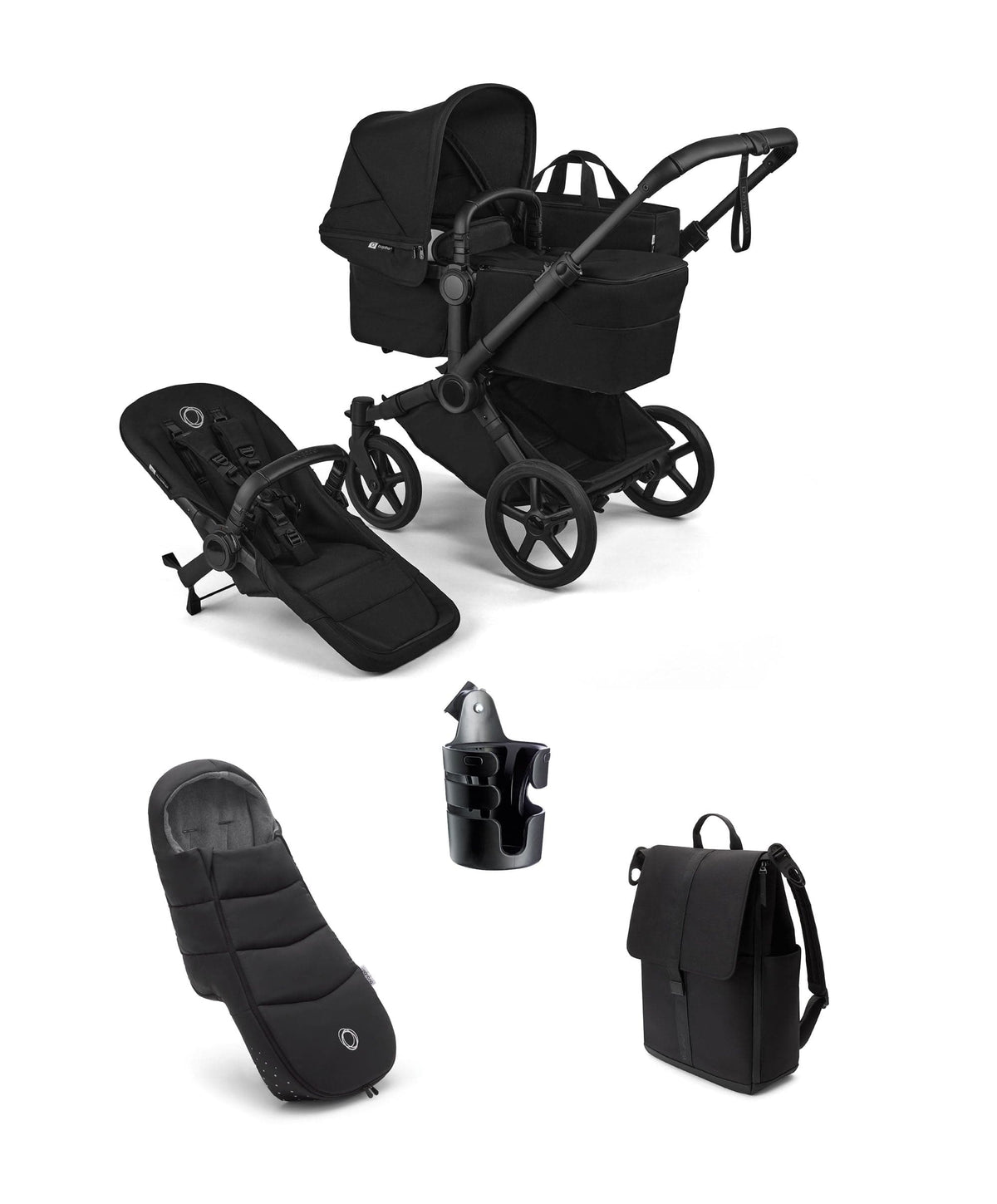 Bugaboo Donkey 6 Single Essential Pushchair Bundle (4 Pieces) - Heritage Black