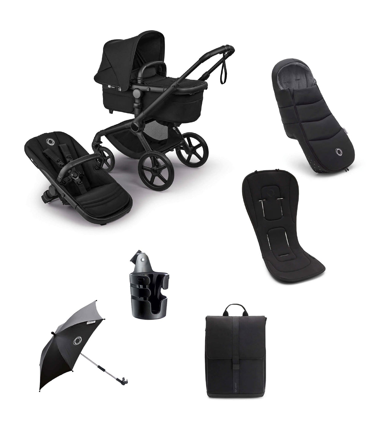 Bugaboo Fox 5 Renew Complete Pushchair Bundle (7 Pieces) - Heritage Black