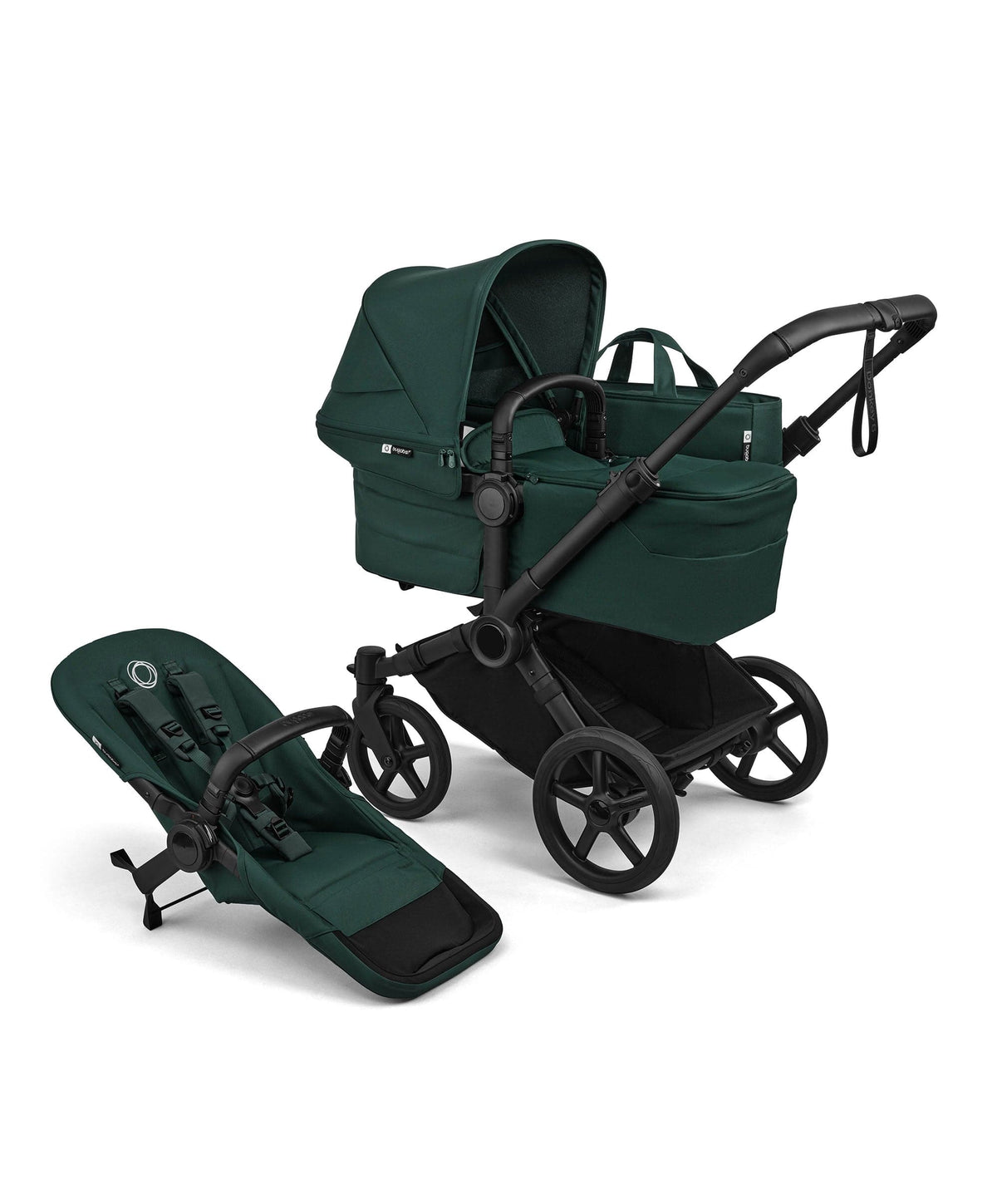Donkey 6 Twin Essential Pushchair Bundle (6 Pieces) - Fern Green