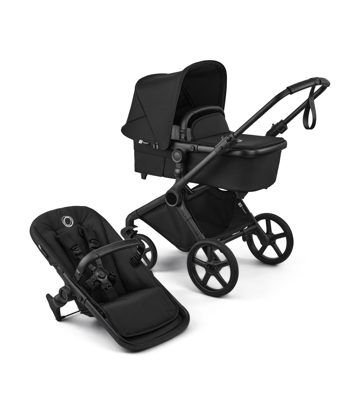 Bugaboo Cub Essential Pushchair Bundle With Cybex Aton B2 i-Size Baby Car Seat - Heritage Black