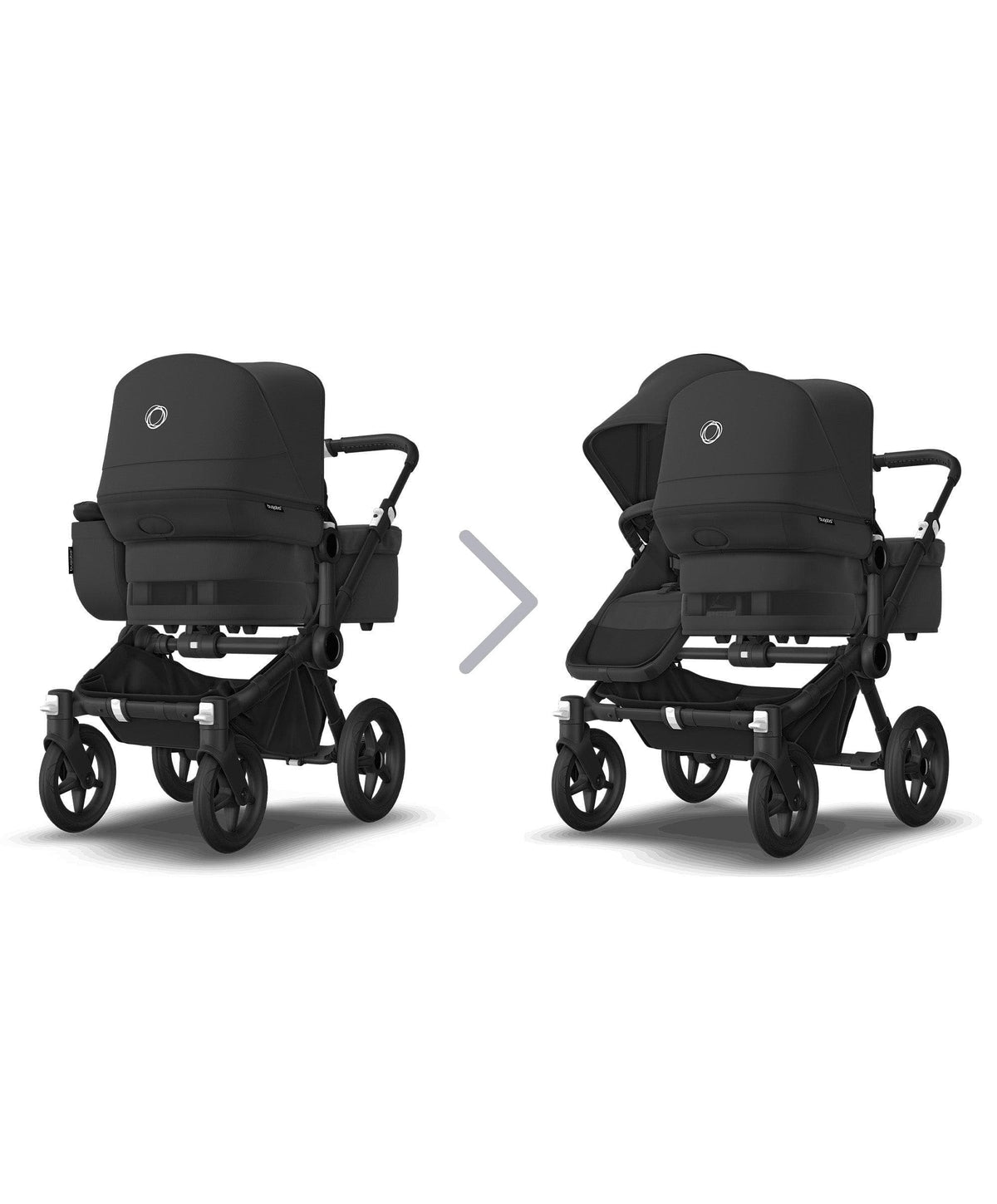 Bugaboo Donkey 5 Double Carrycot & Seat Pushchair - Midnight Black