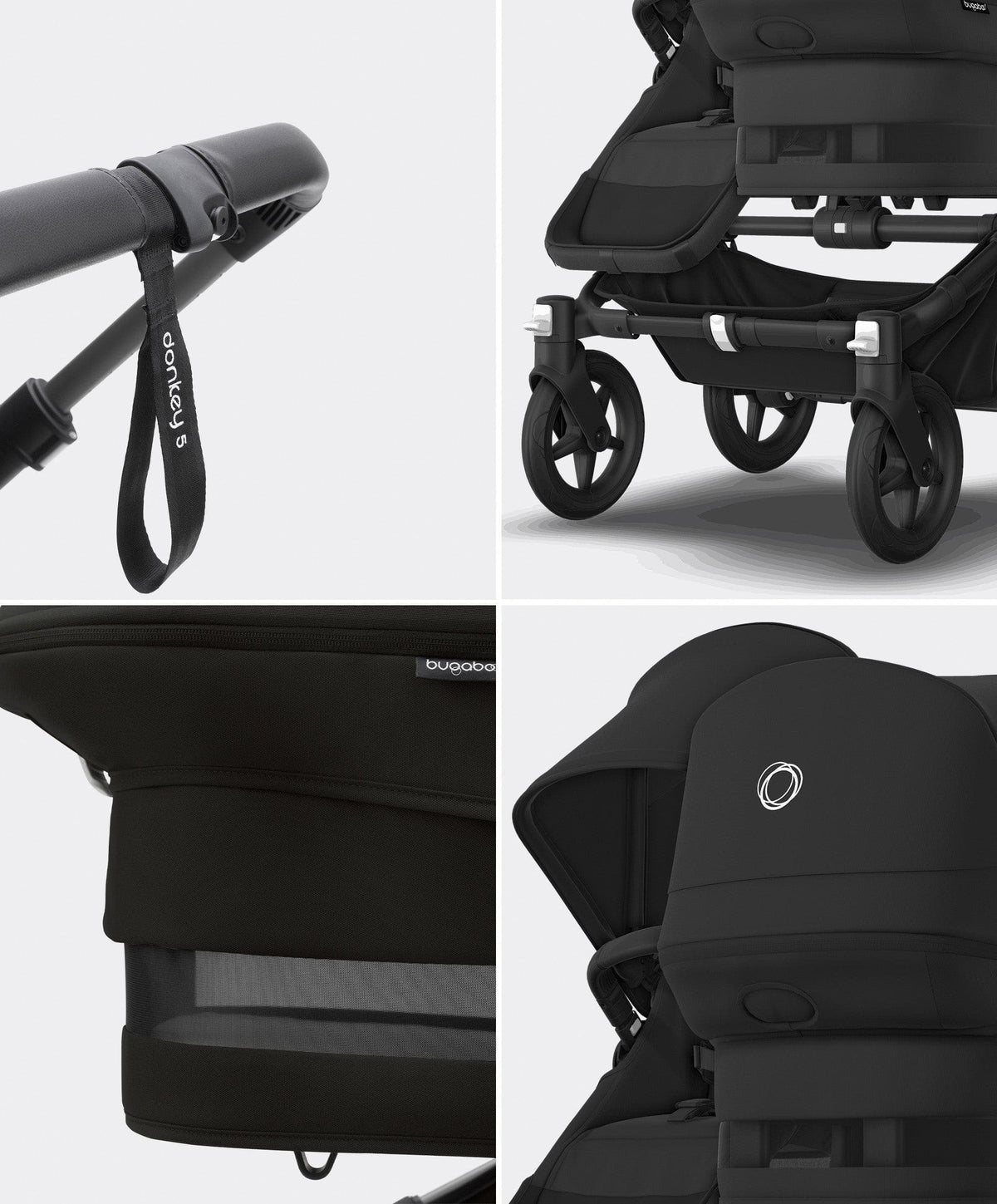 Bugaboo Donkey 5 Double Carrycot & Seat Pushchair - Midnight Black
