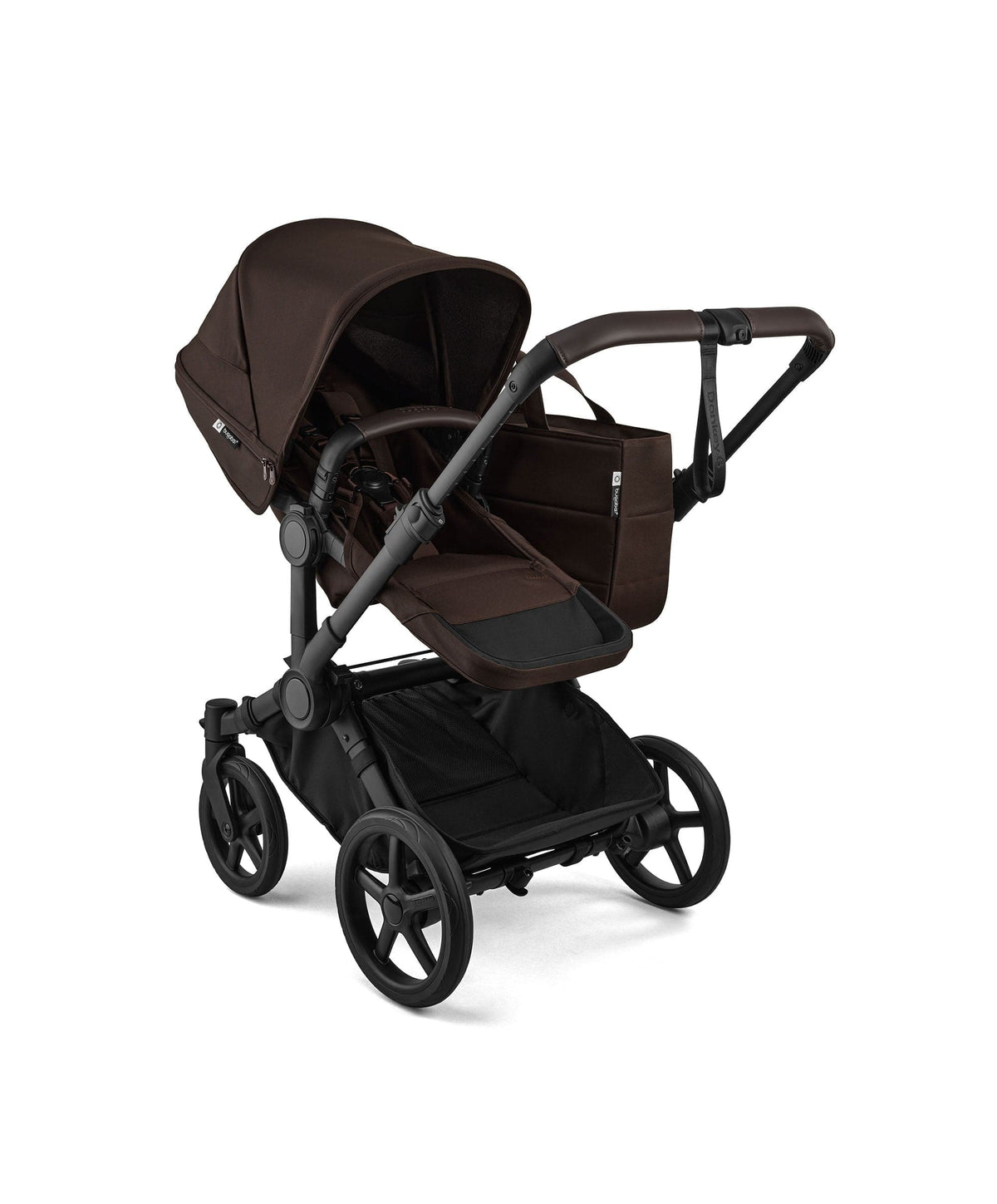 Bugaboo Donkey 6 Double Ultimate Pushchair Bundle With Cybex Cloud T i-Size Rotating Baby Car Seat & Base (8 Pieces) - Cocoa Brown