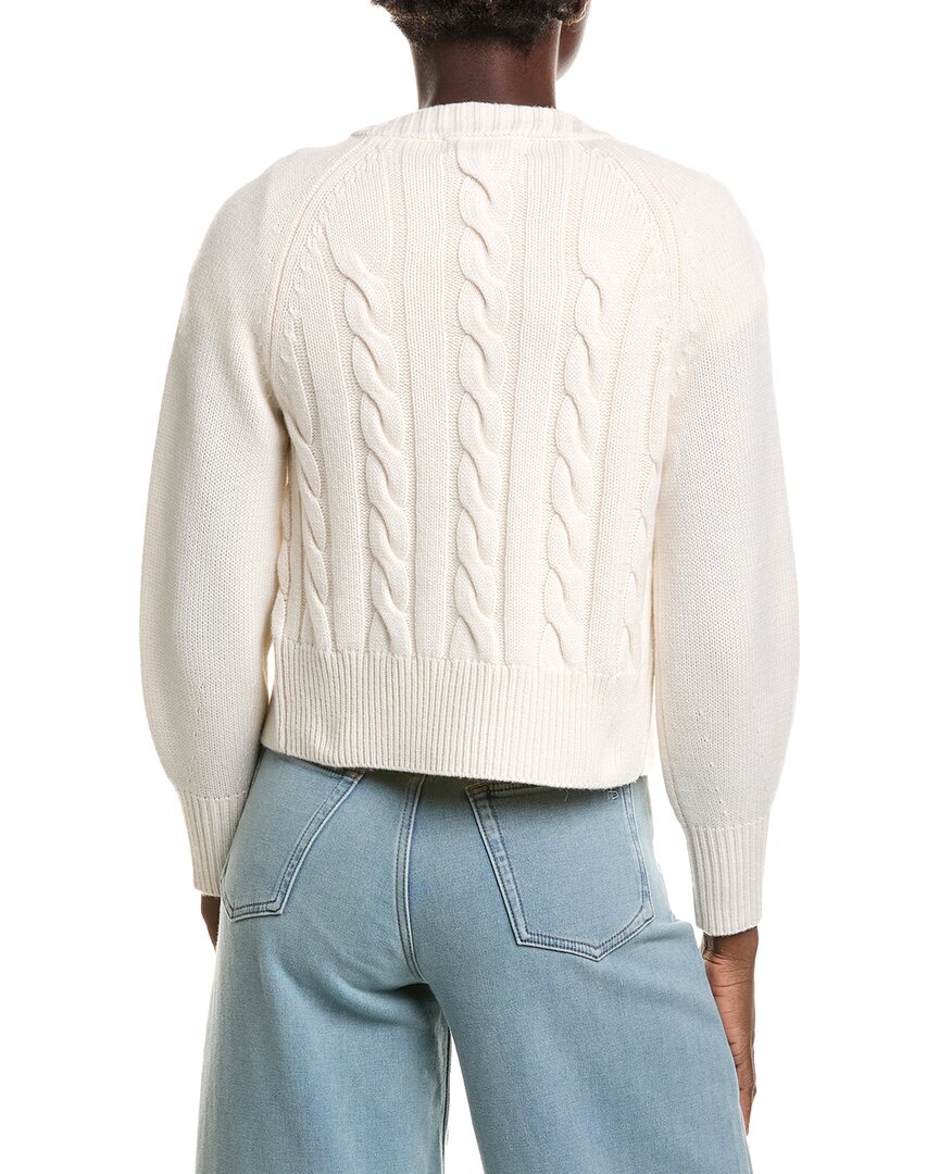 Neiman Marcus Crop Wool & Cashmere-Blend Cardigan