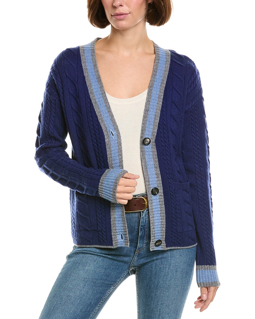 InCashmere Wool & Cashmere-Blend Cable Cardigan