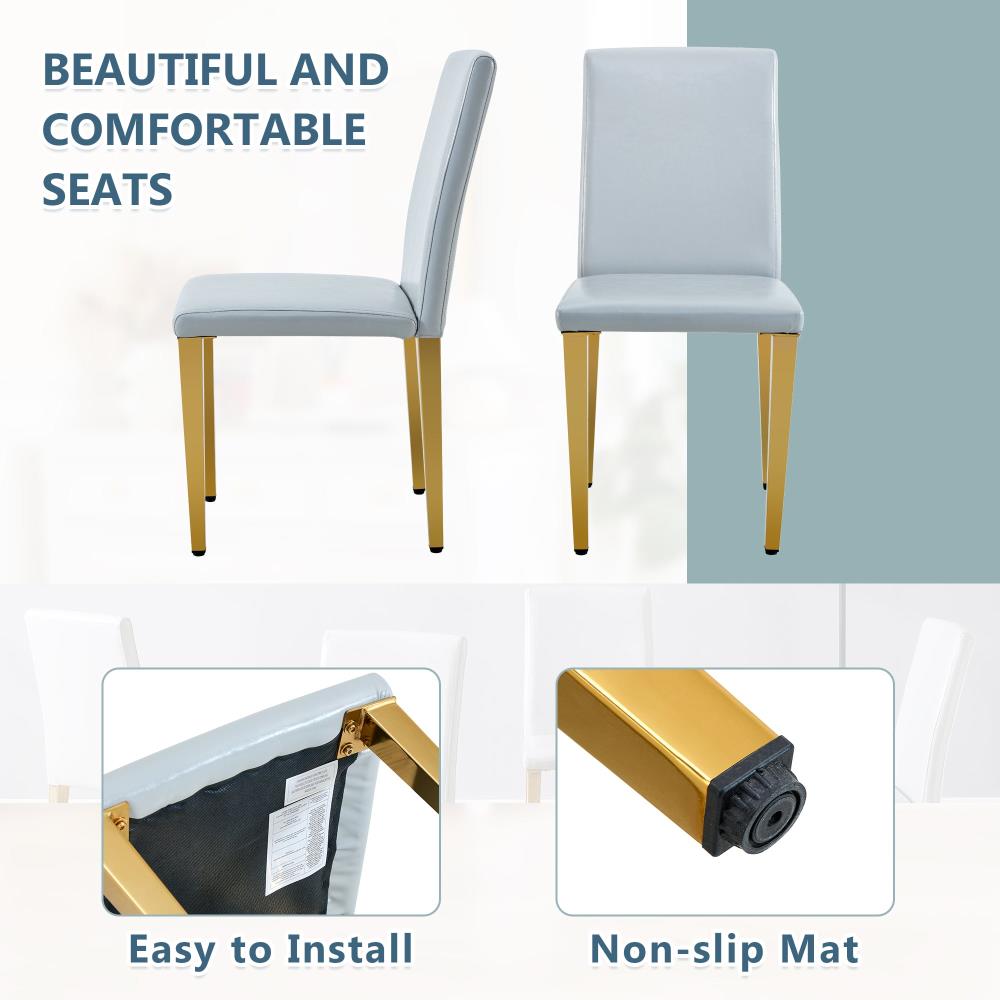 Contemporary Gold Leg Dining Chairs
