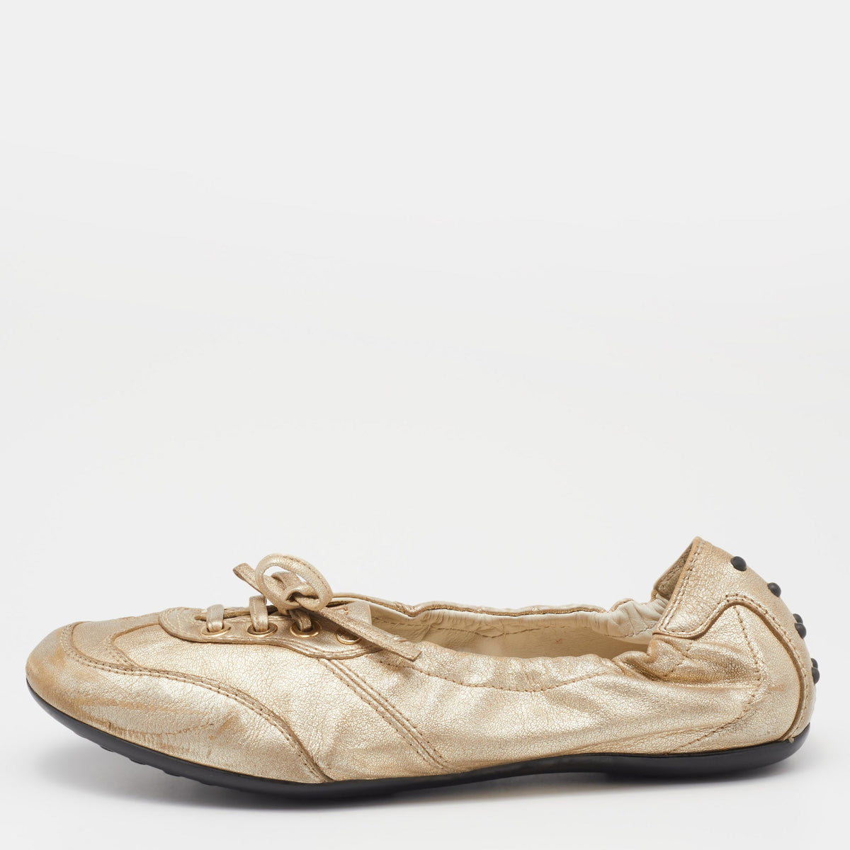 Tod's Size 36 Metallic Leather Mid Top Sneakers