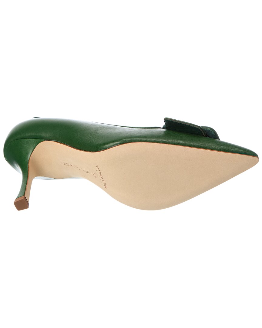 Manolo Blahnik Maysale 90 Leather Pump