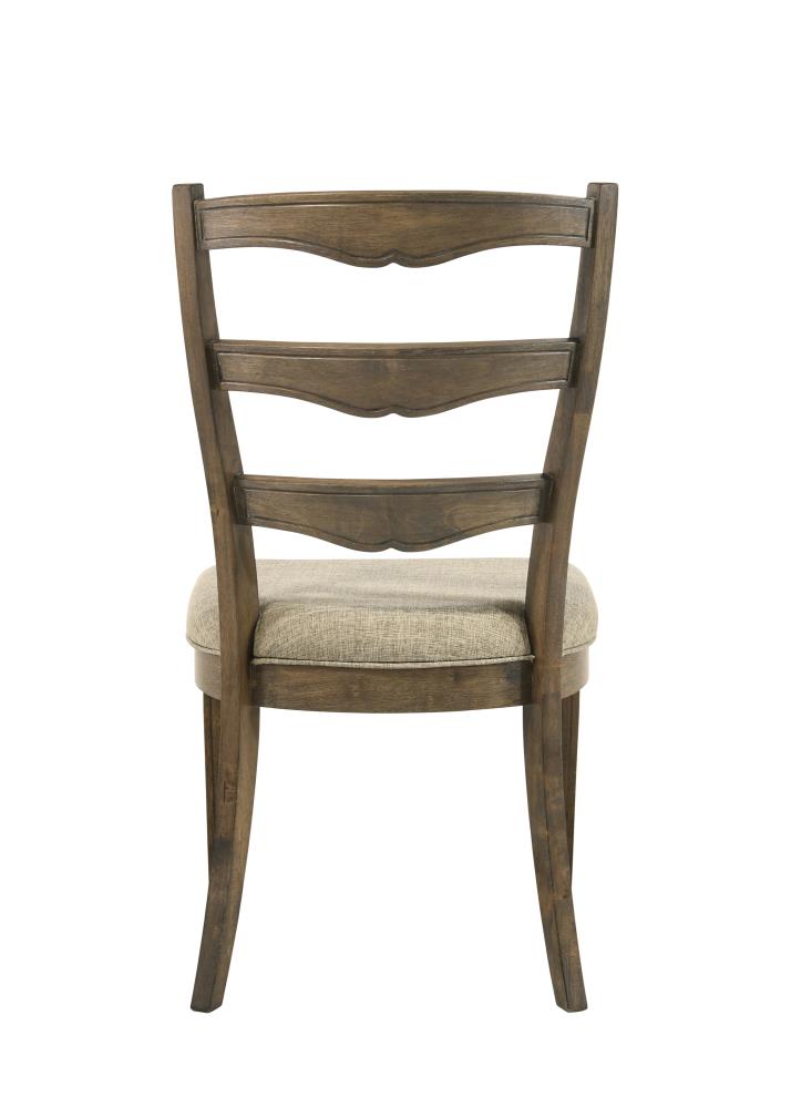 Weathered Oak Upholstered Dining Chairs