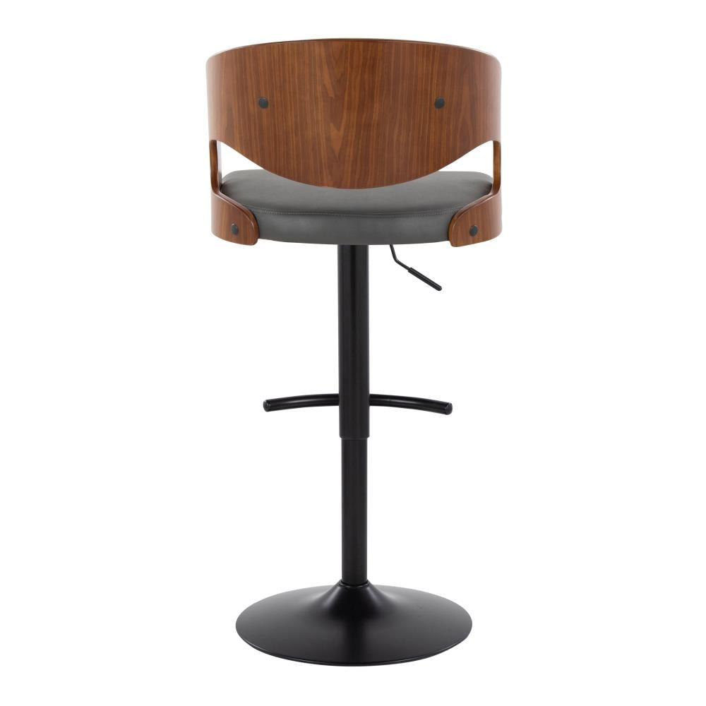Adjustable Swivel Barstools with Rounded T Footrests