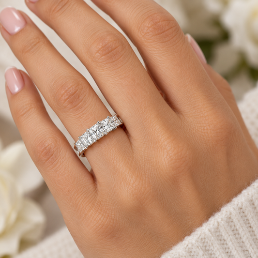1 1/4ct Princess Cut Diamond Wedding Anniversary Ring Size Selectable