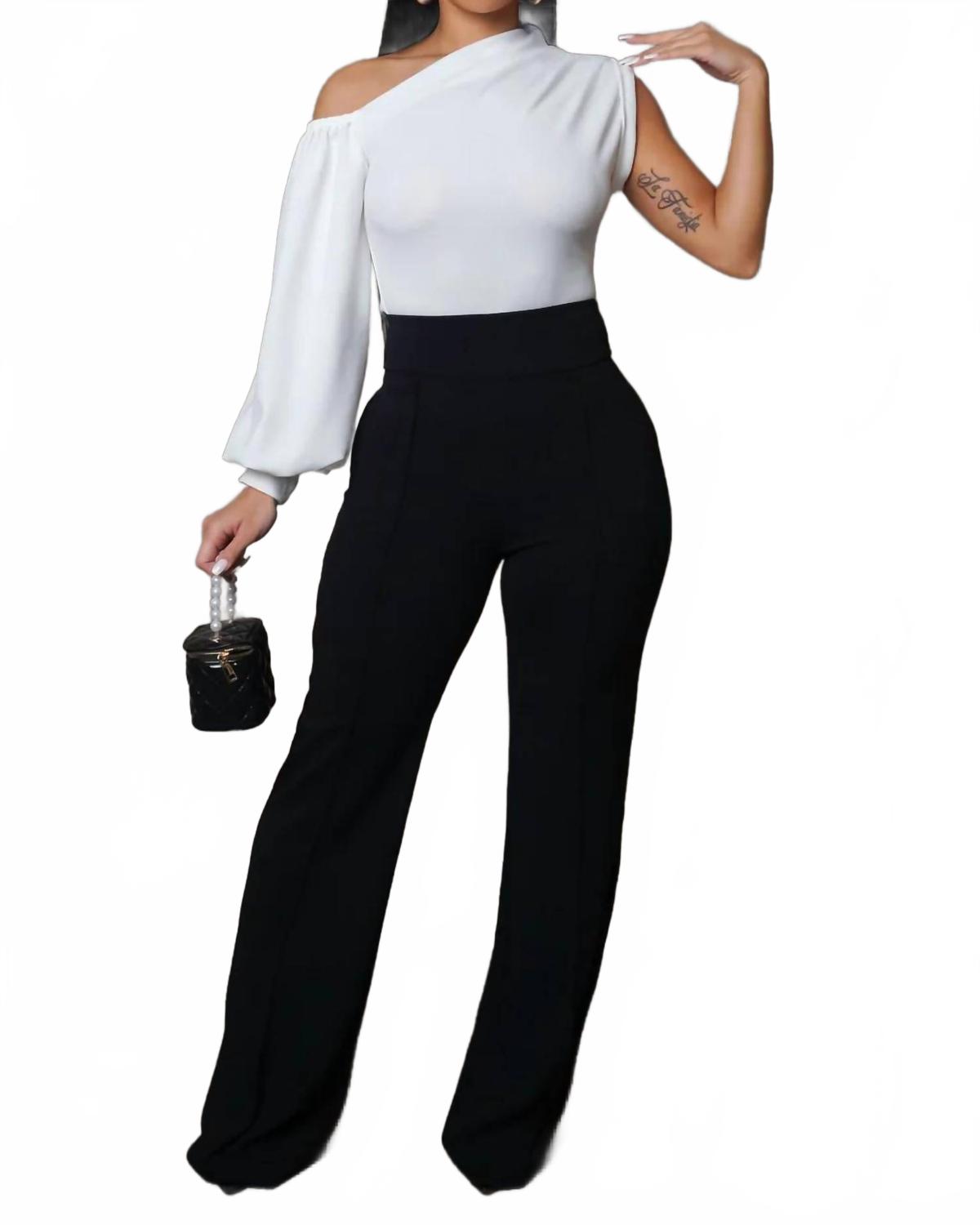 Xara High Waisted Pants In Black