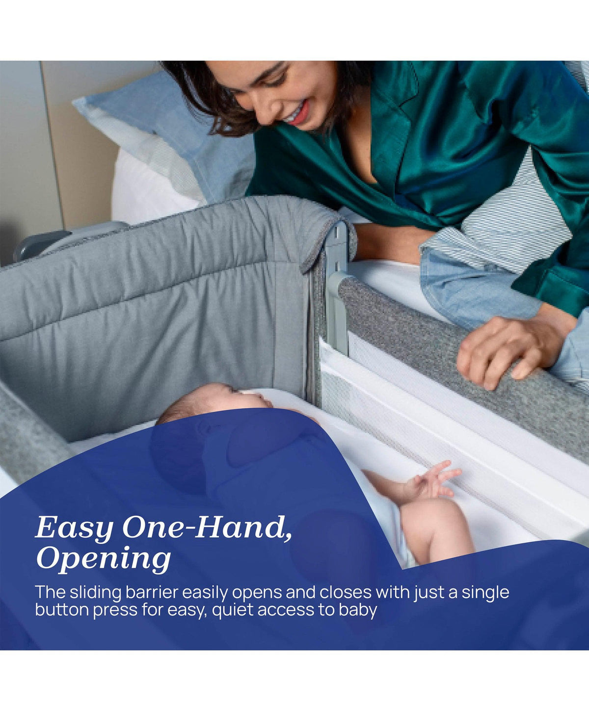 Chicco Next2Me Magic Evo Bedside Crib – Dark Grey