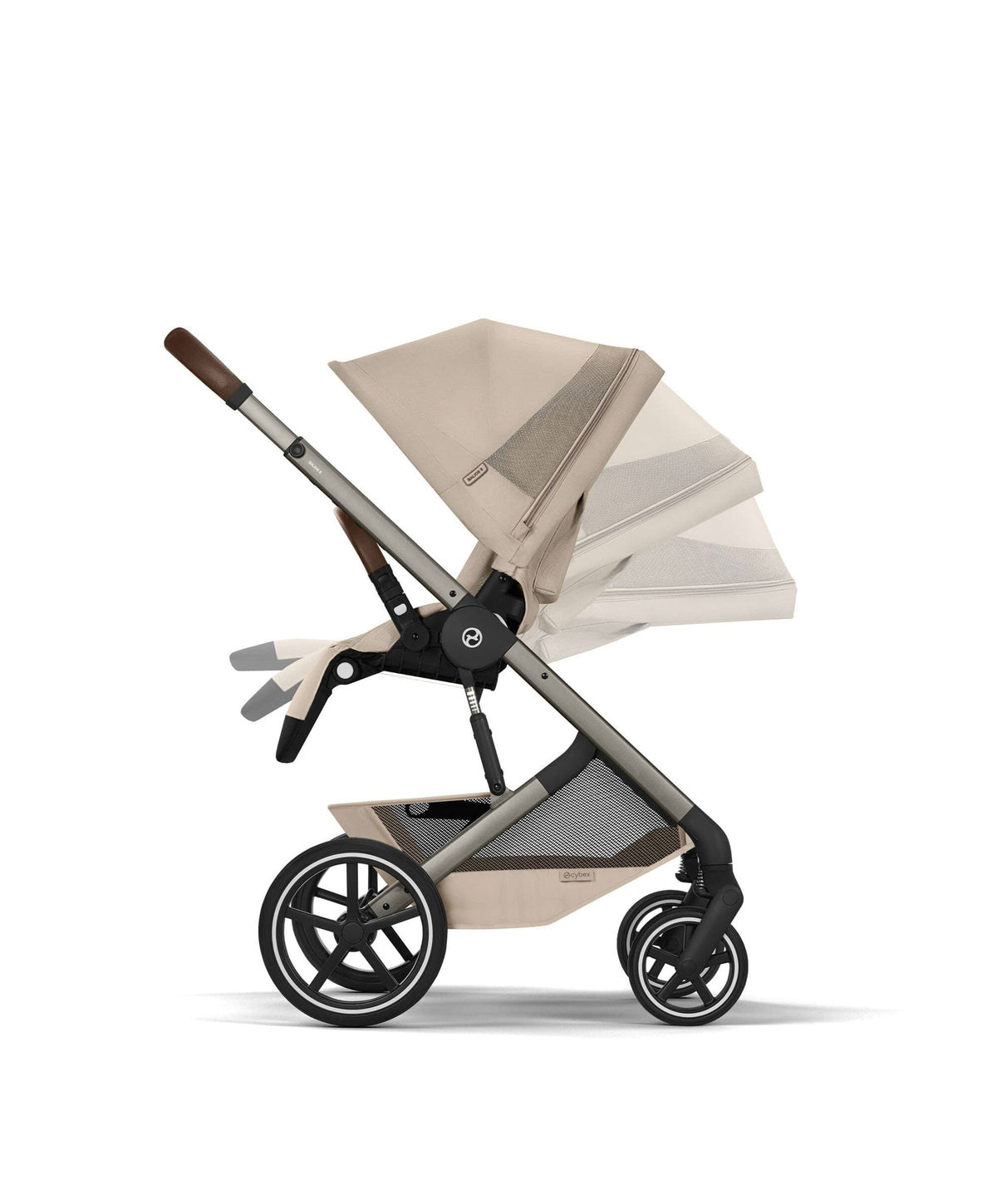Cybex Balios S Lux + Folding Carrycot Bundle with Cloud G3 Plus Car Seat – Almond Beige
