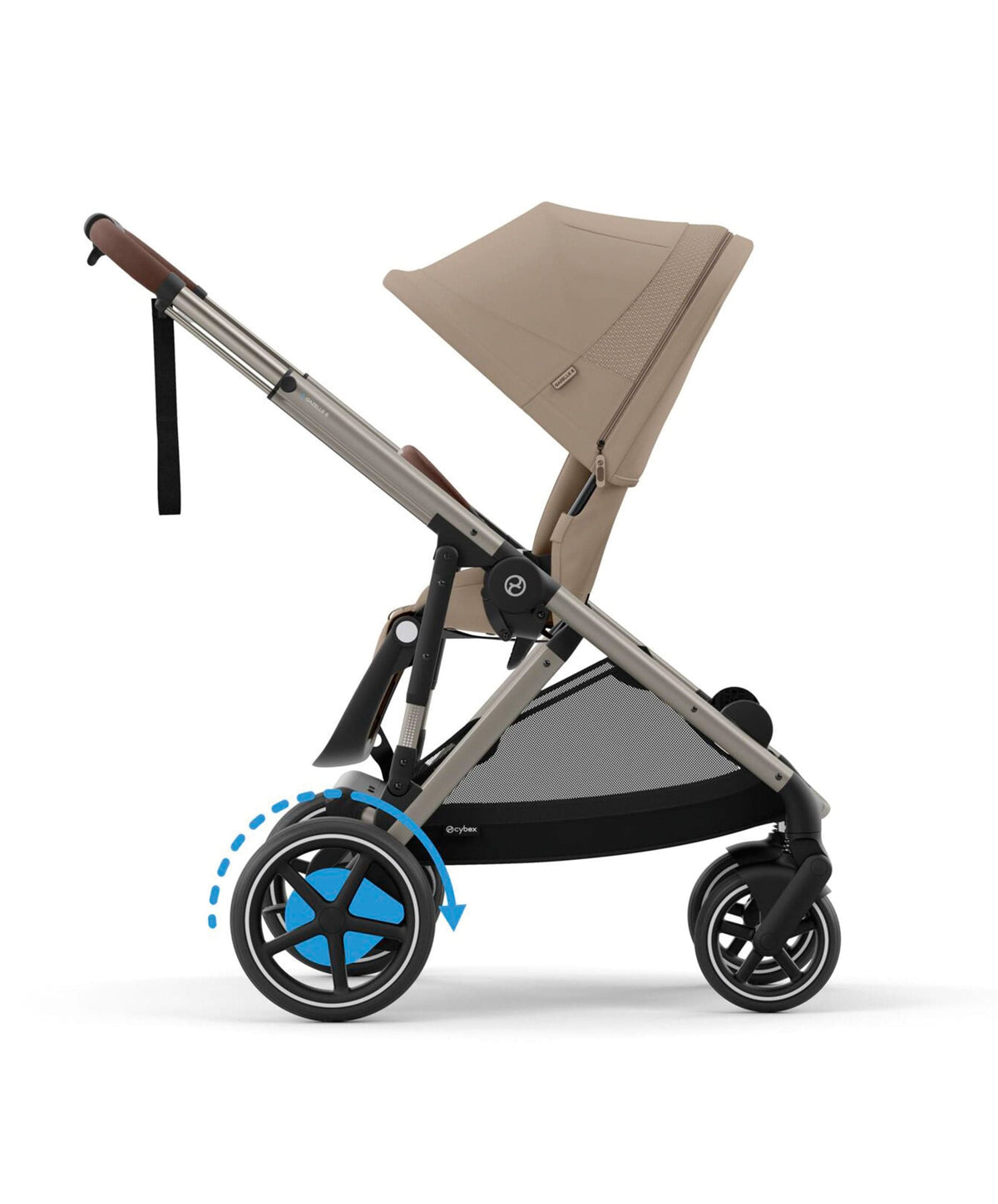 Cybex e-Gazelle S Electric Pushchair Bundle with Cybex Aton B2 i-Size Car Seat and Base (6 Pieces) – Almond Biege