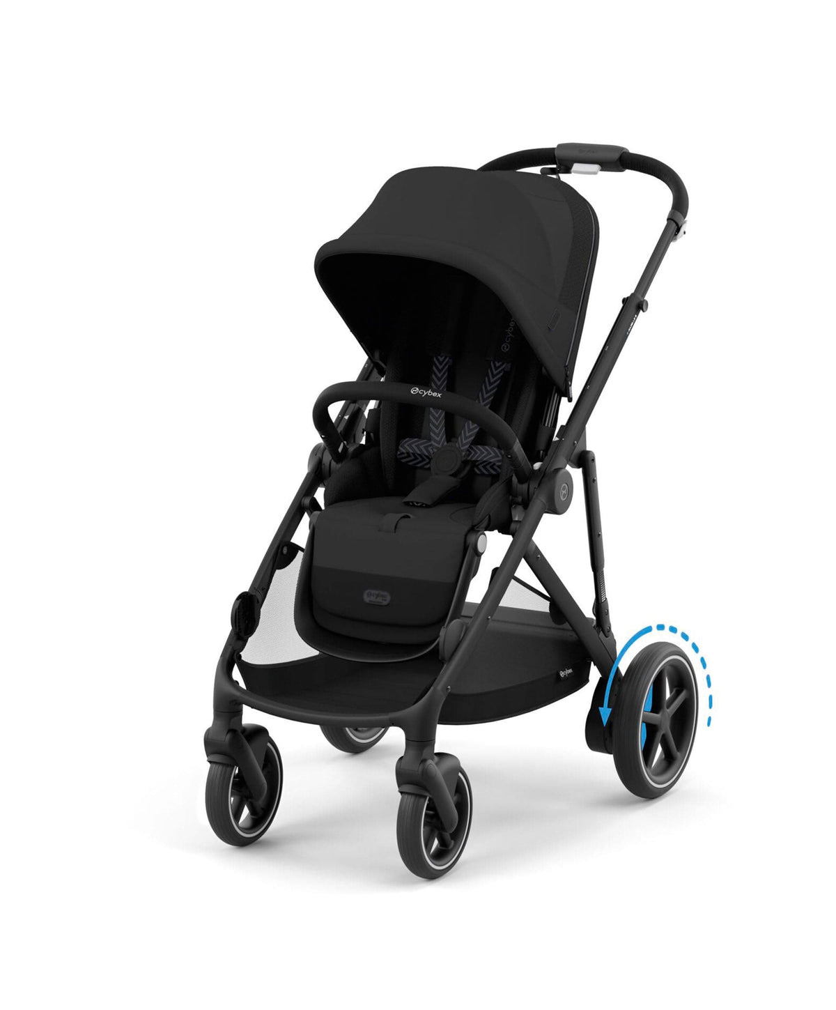 Cybex e-Gazelle S Electric Pushchair Bundle With Cybex Cloud T i-Size + Baby Car Seat & Base (7 Pieces) - Black