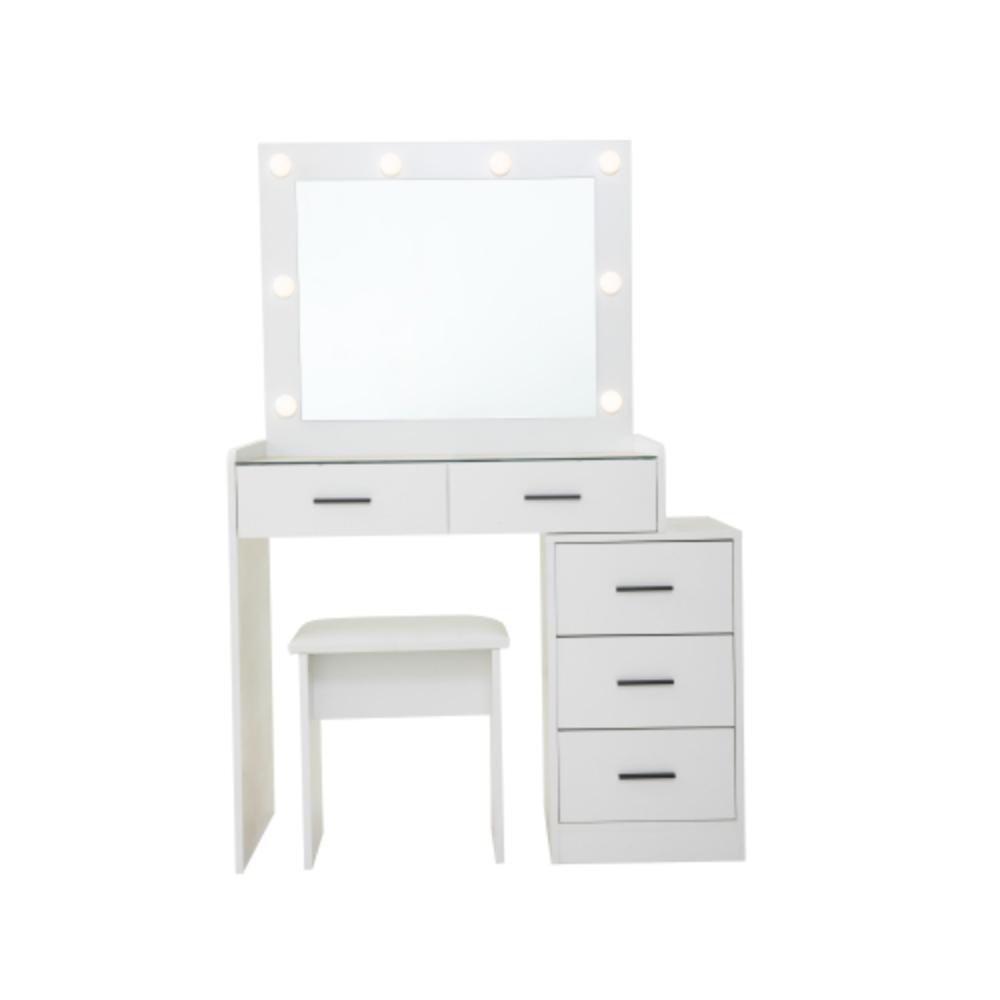 Contemporary Makeup Station with Multiple Drawers