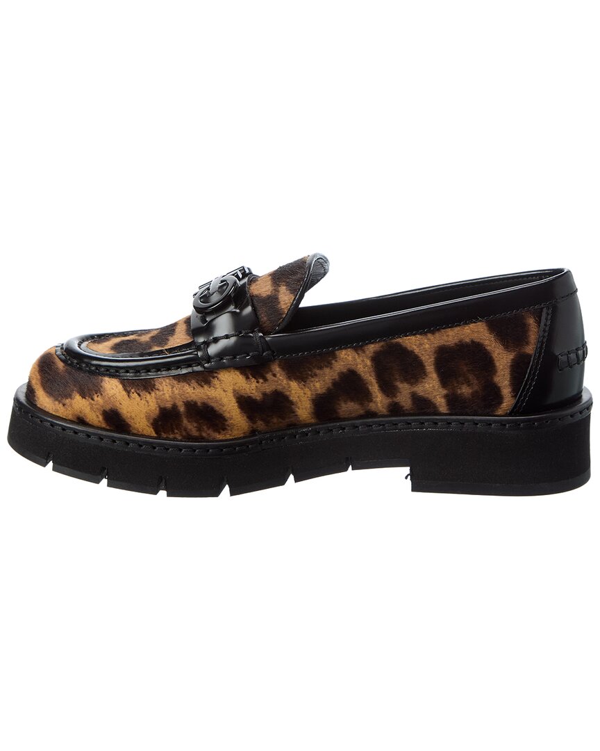 Ferragamo Ofelia Lug Haircalf & Leather Loafer
