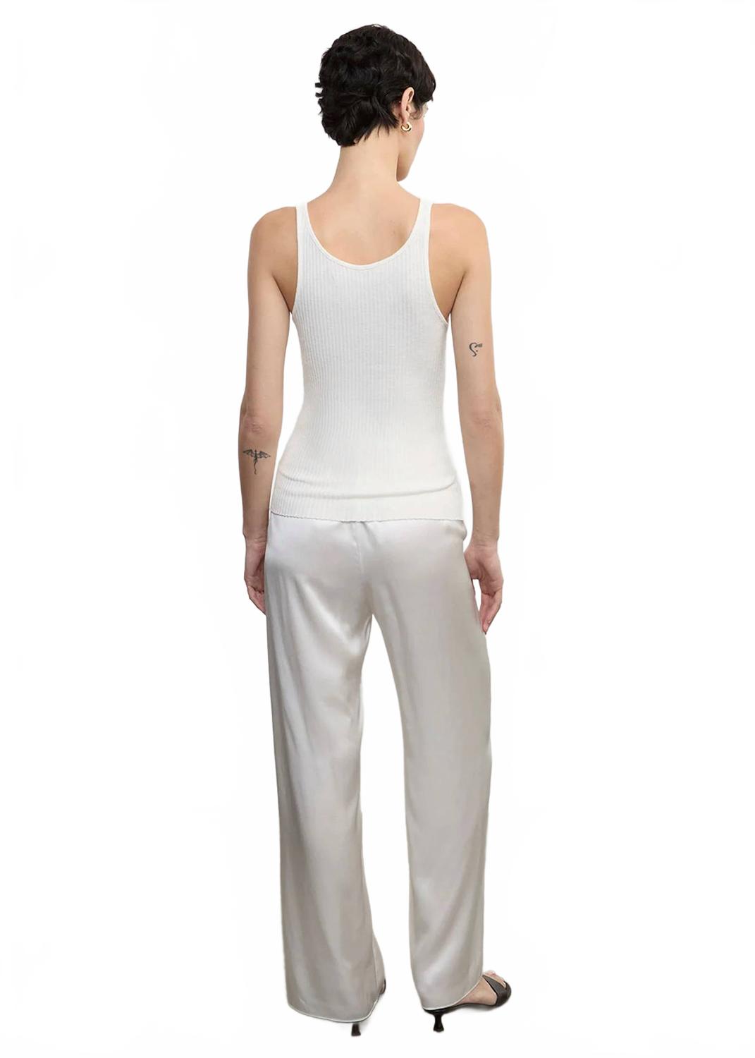 Military Rib Slim Tank Top In Undyed