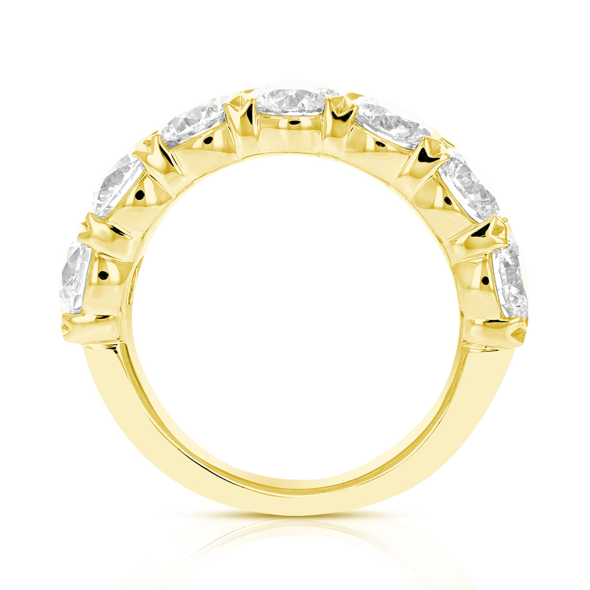 3 cttw Lab Grown Diamond Wedding Band in 14K Yellow Gold For Women