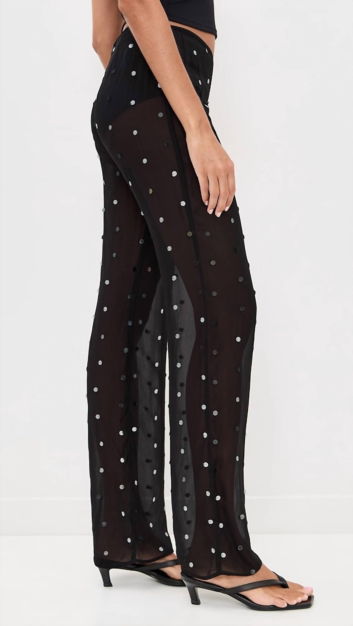 Women's Arielle Pant In Black Sequin