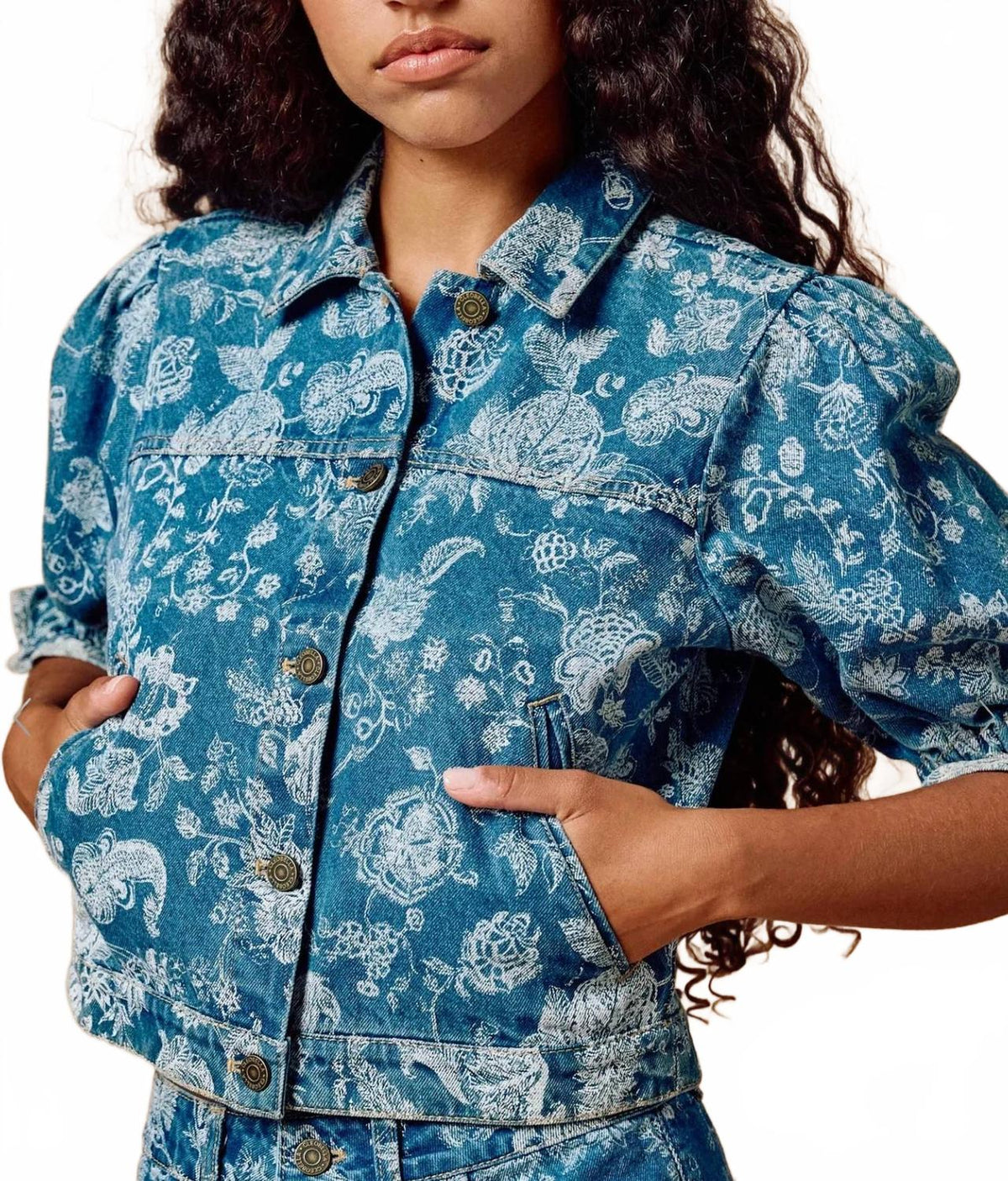 Dorian Jacket In Bois Laser Print