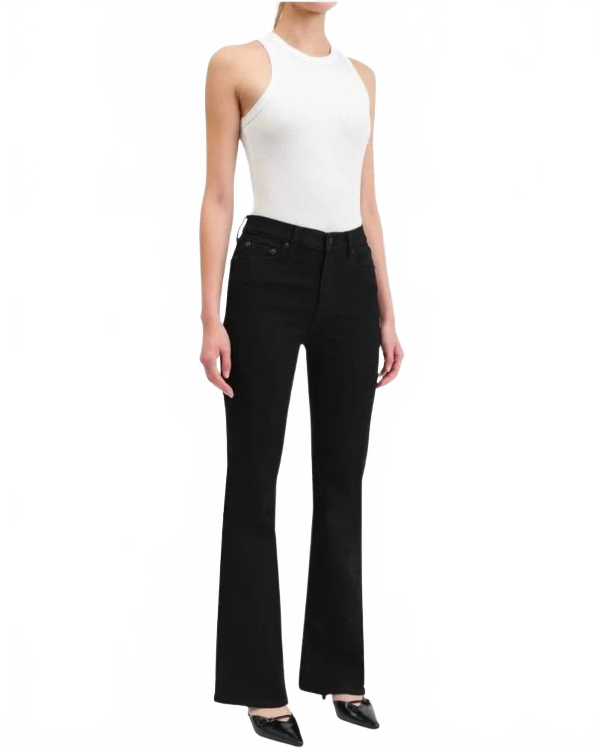 Cover Girl Mid Rise Boot Cut Pants In After Party