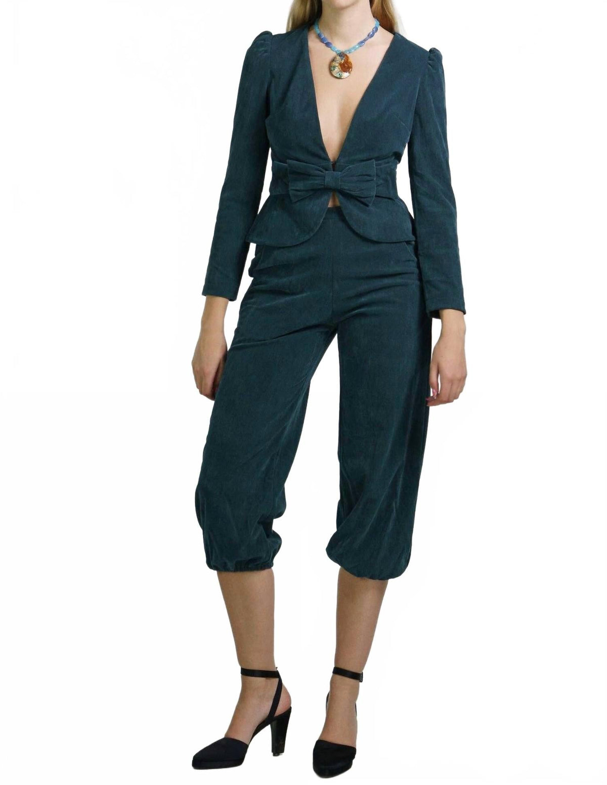 Velvet Antonina Jacket In Teal