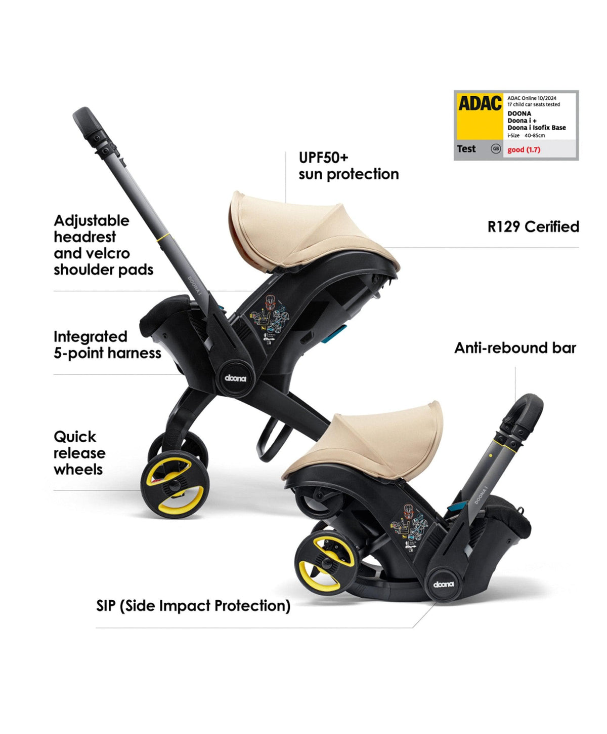 Doona i Car Seat & Stroller - Sahara Sand