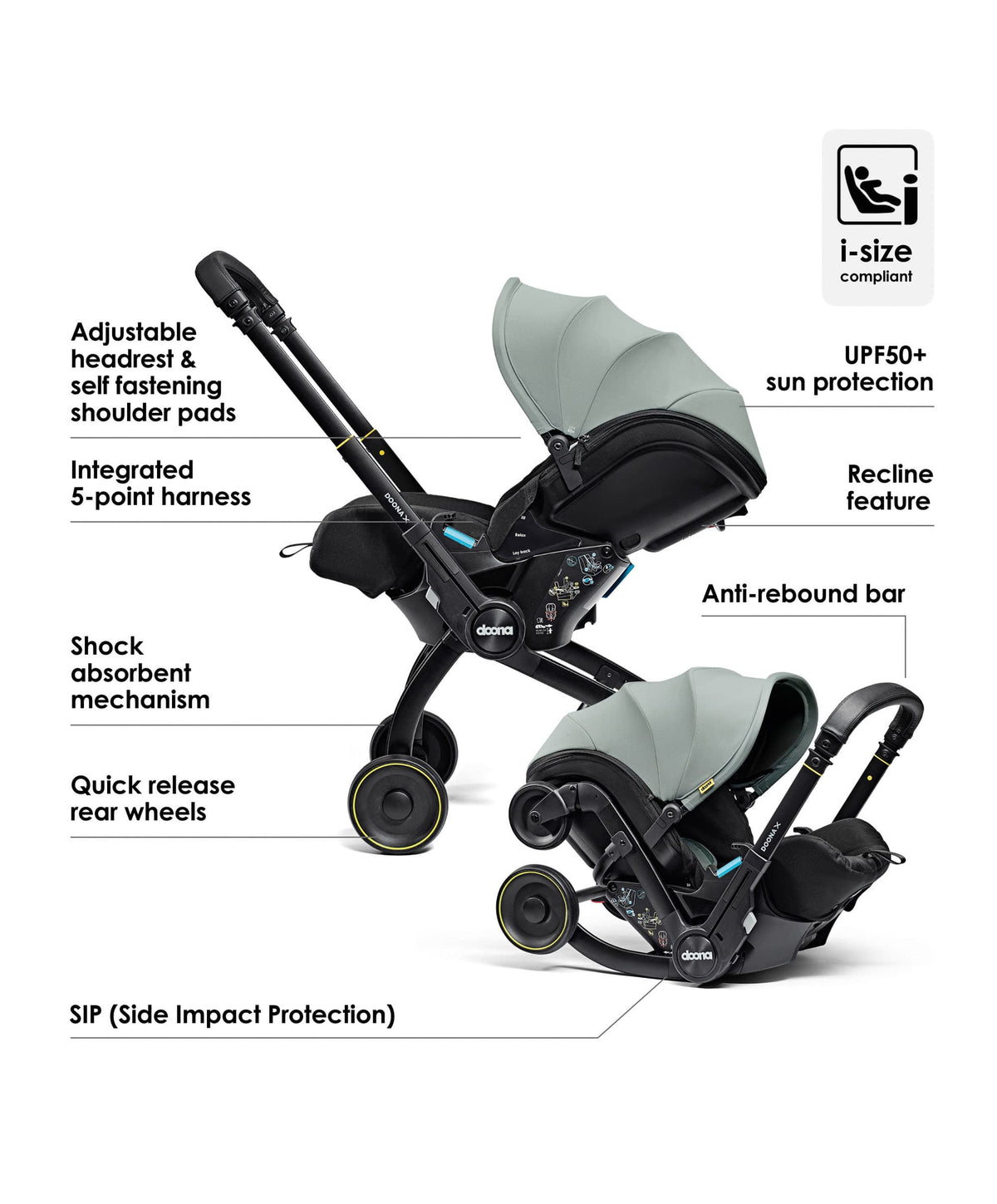 Doona X Car Seat & Stroller - Dusty Sage