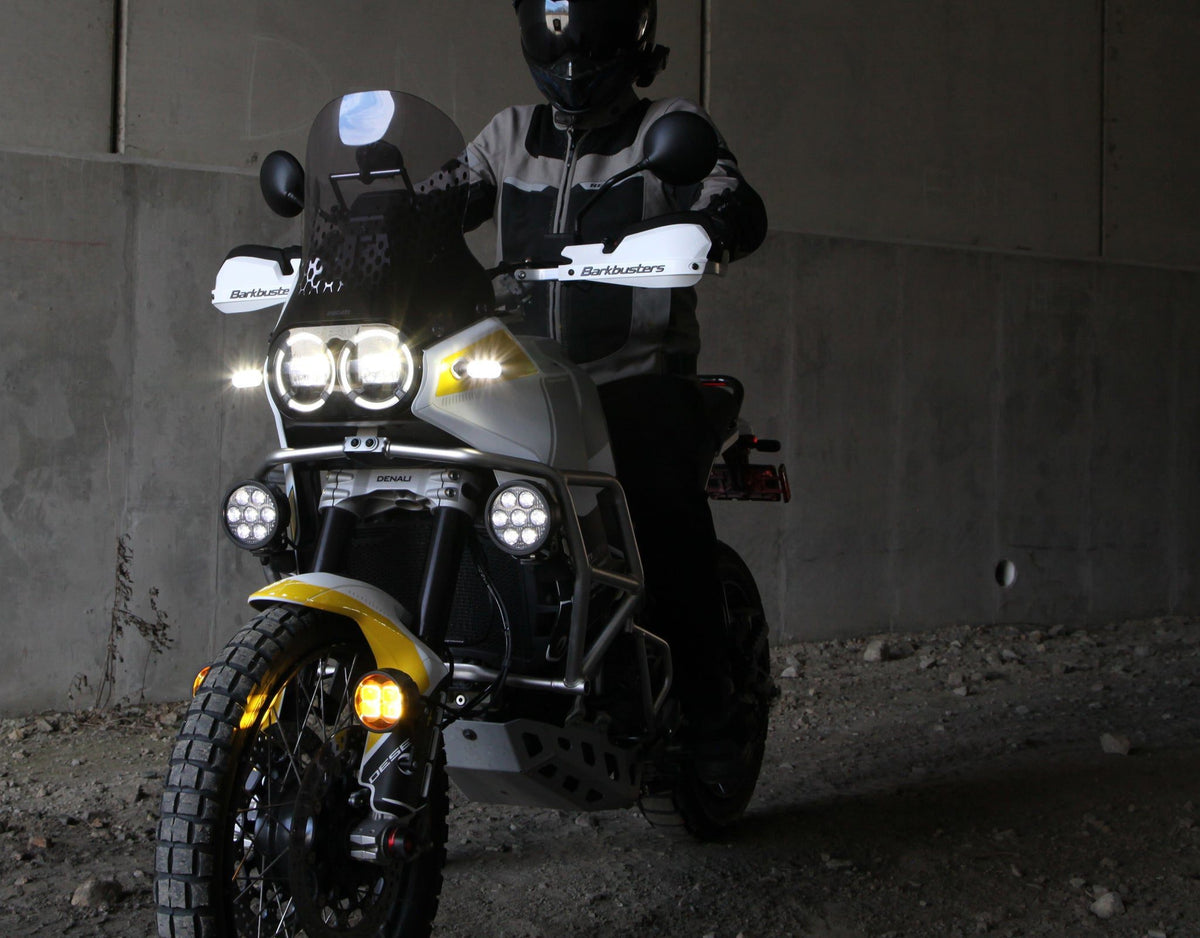 DEANLI Driving Light Mount - OEM Crashbar Adapter - Ducati DesertX
