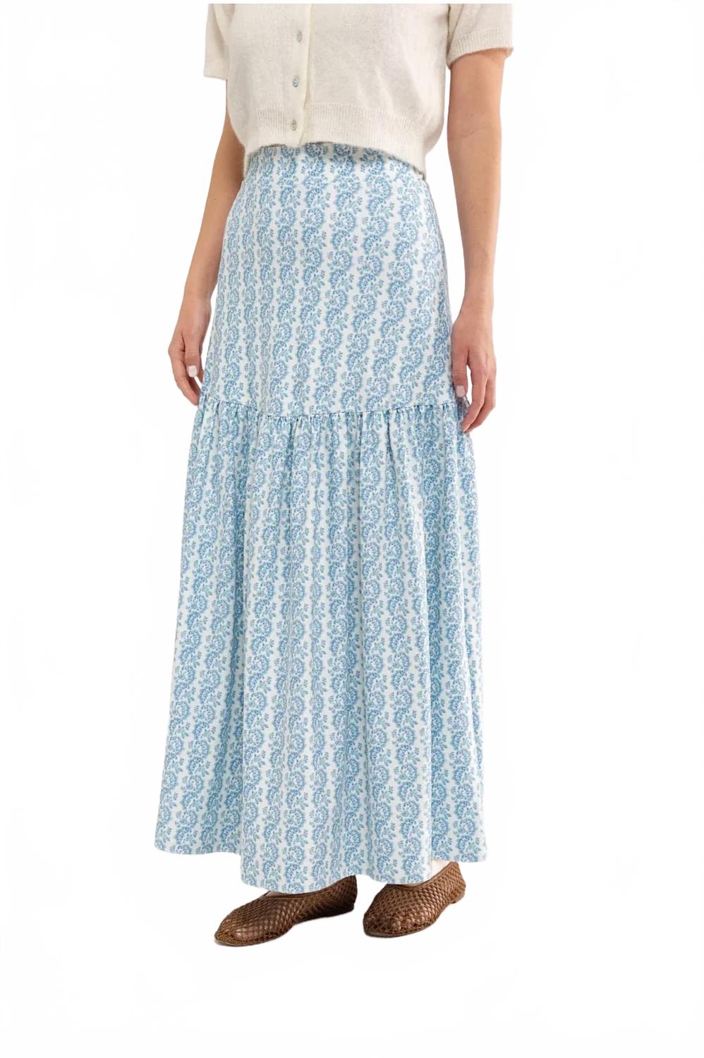 Faye Maxi Skirt In Marigold Twist